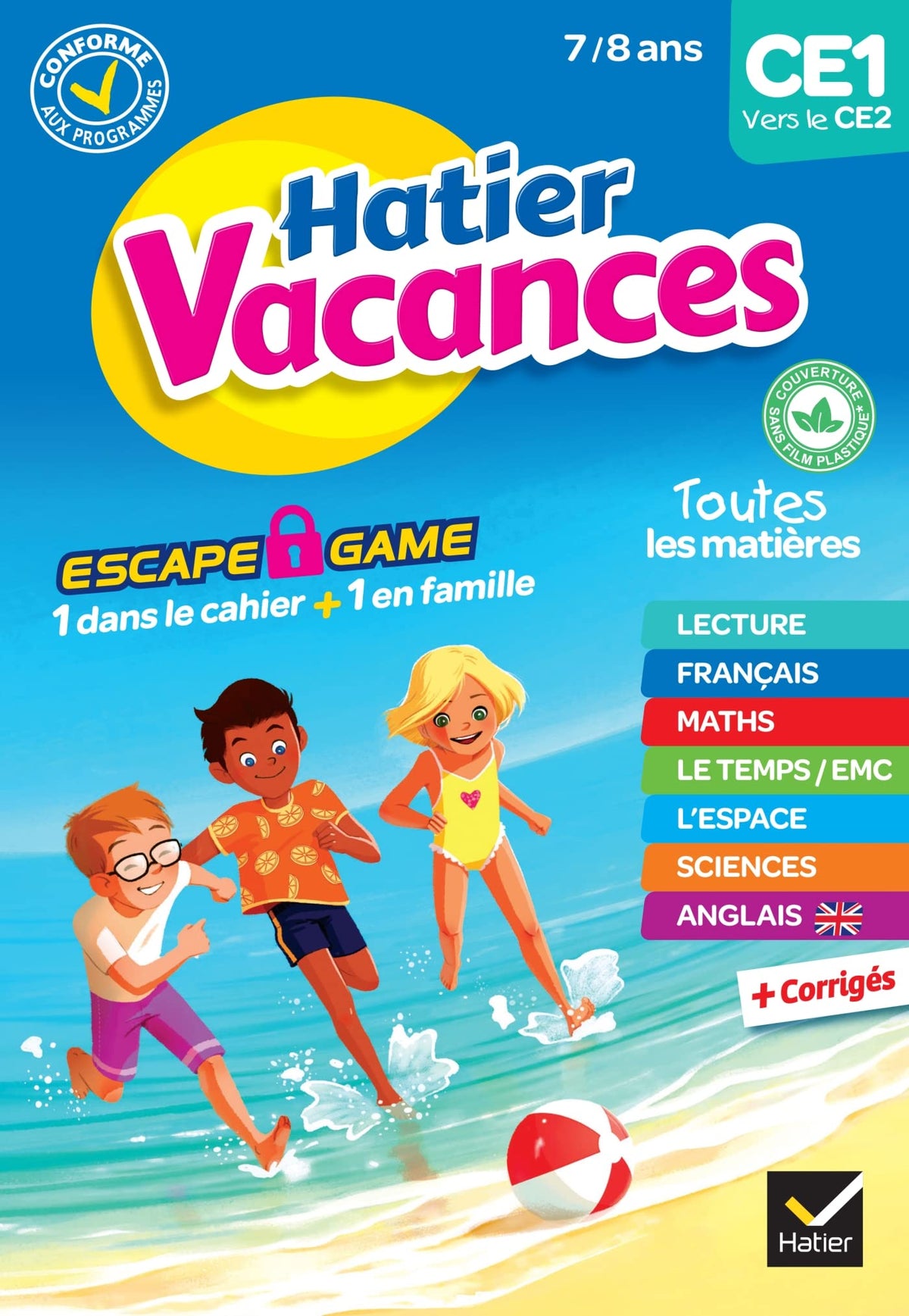 Cahier de vacances 2023 du CE1 vers le CE2 7/8 ans: pour réviser son année dans toutes les matières 9782401051393