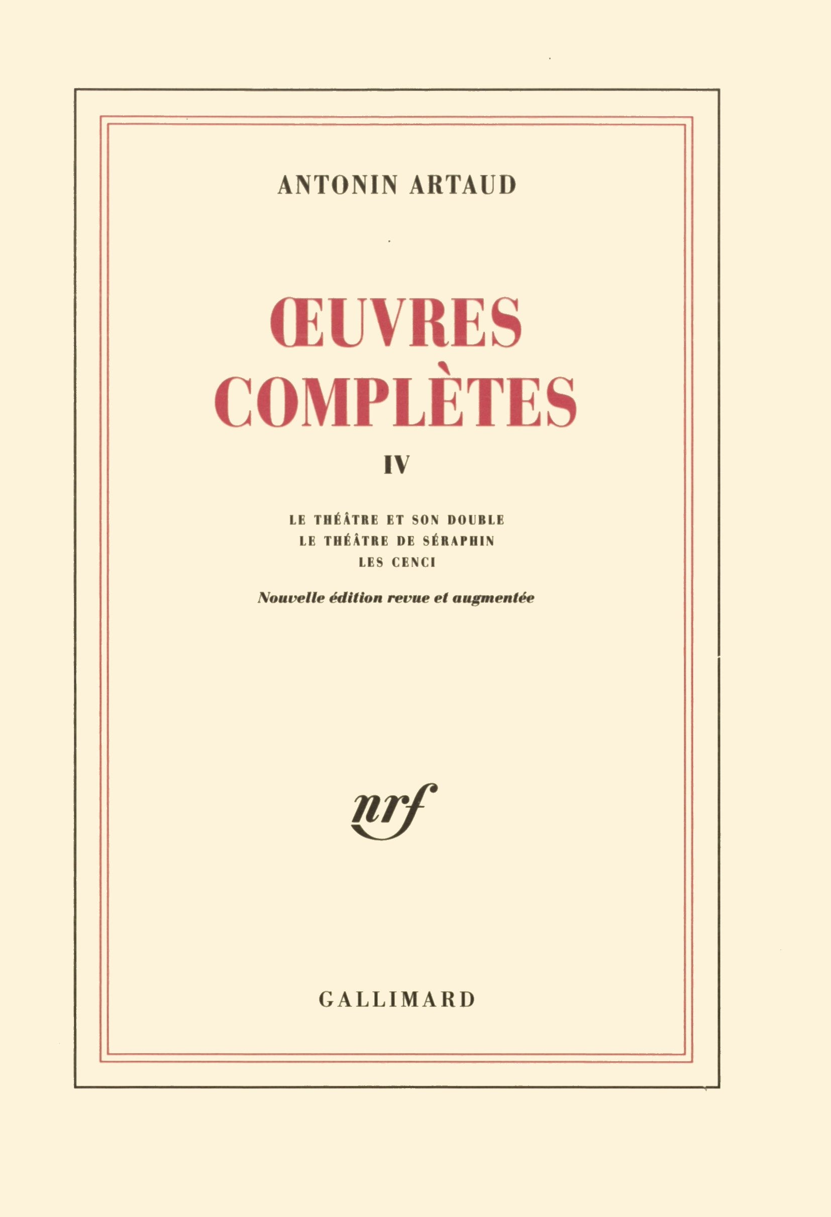 Œuvres complètes (Tome 4) 9782070297610