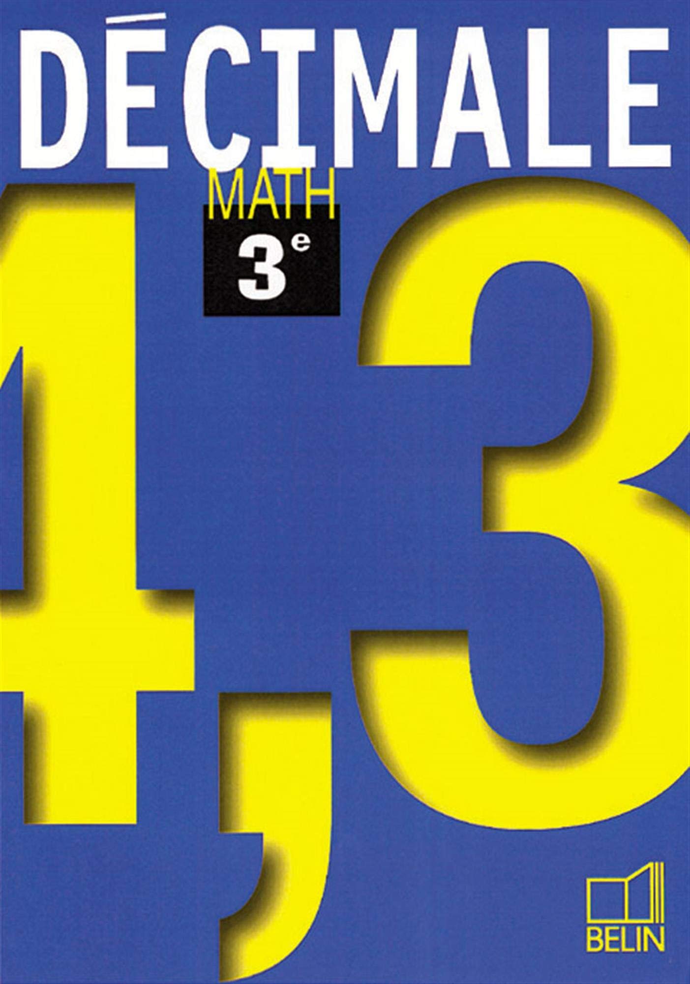 Math 3e - livre de l'élève 9782701124889