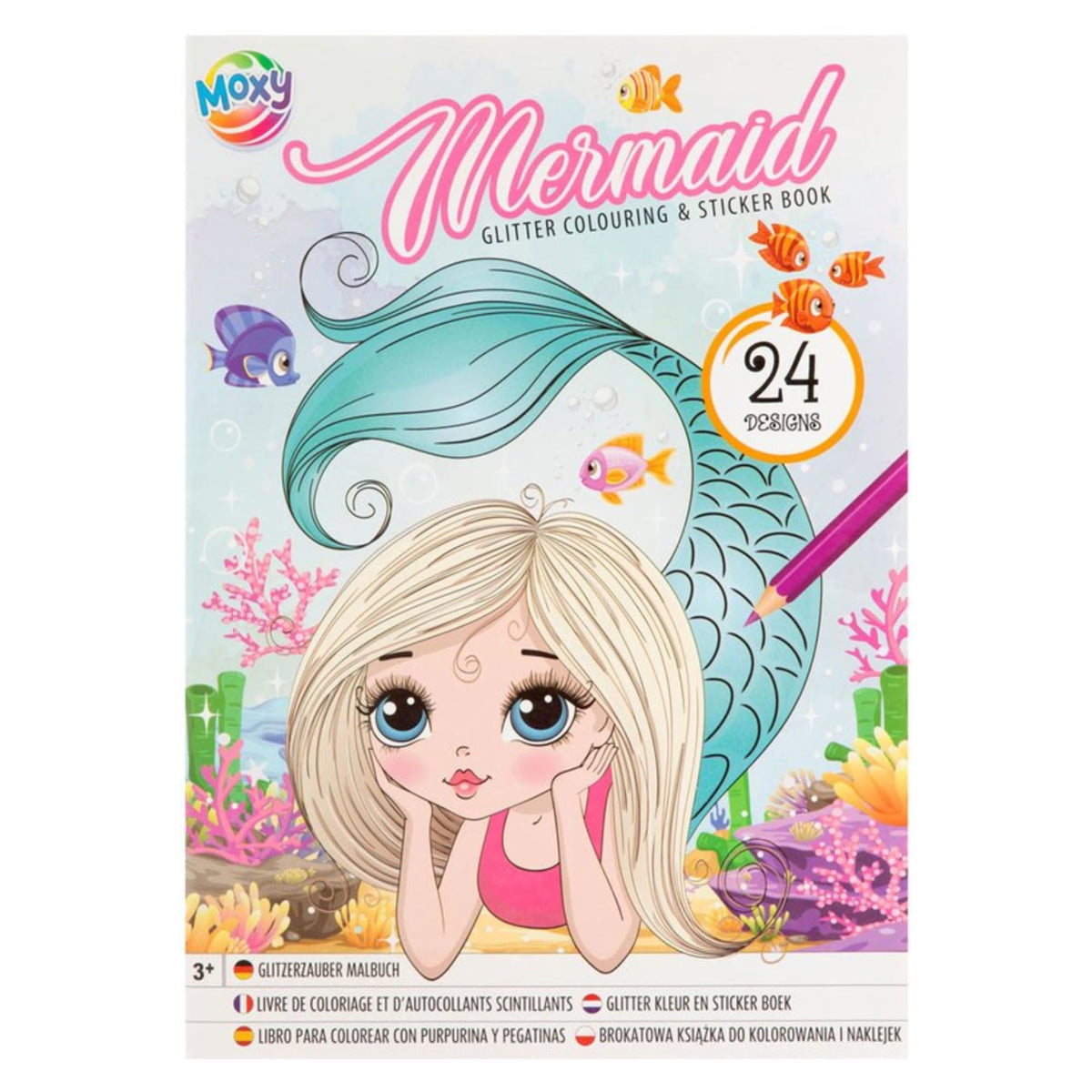 Couring Group Collitter Couleur et autocollant livre Unicorn Sirène 8715427094953
