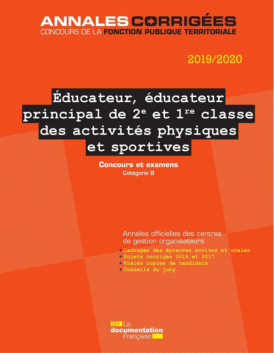 Educateur principal de 2e et 1ere classe des activités physiques 9782111456150