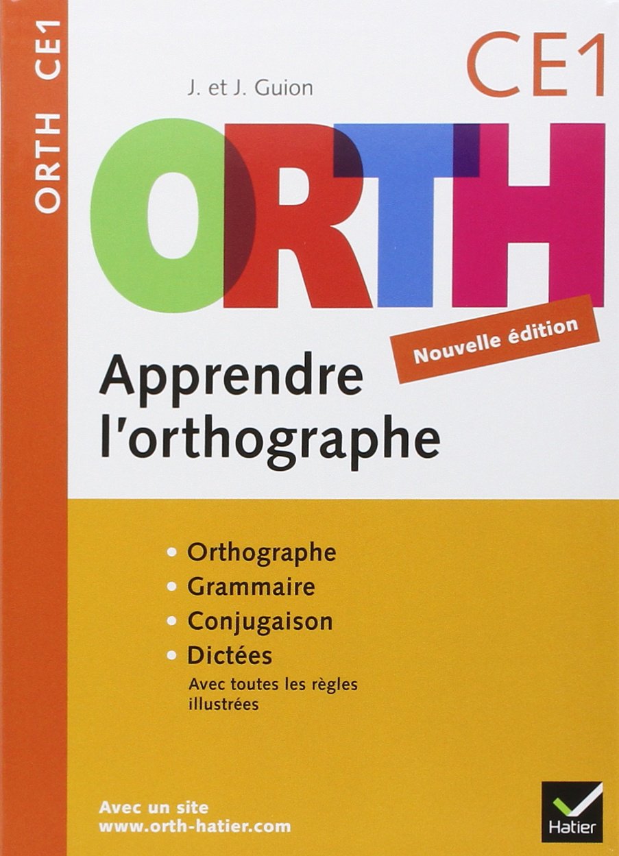 Apprendre l'orthographe CE1 9782218930140