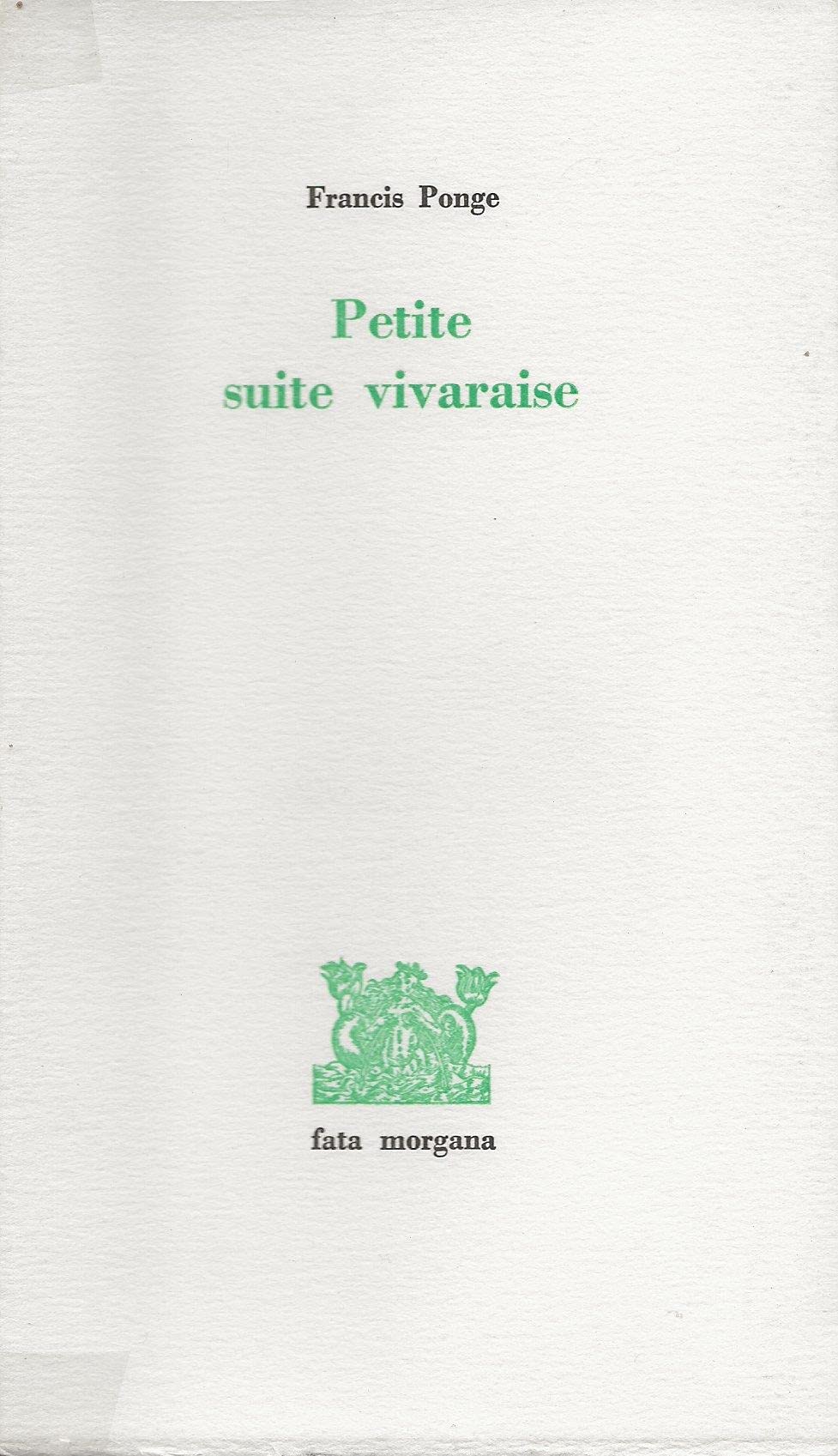 Petite Suite vivaraise 9782851943125