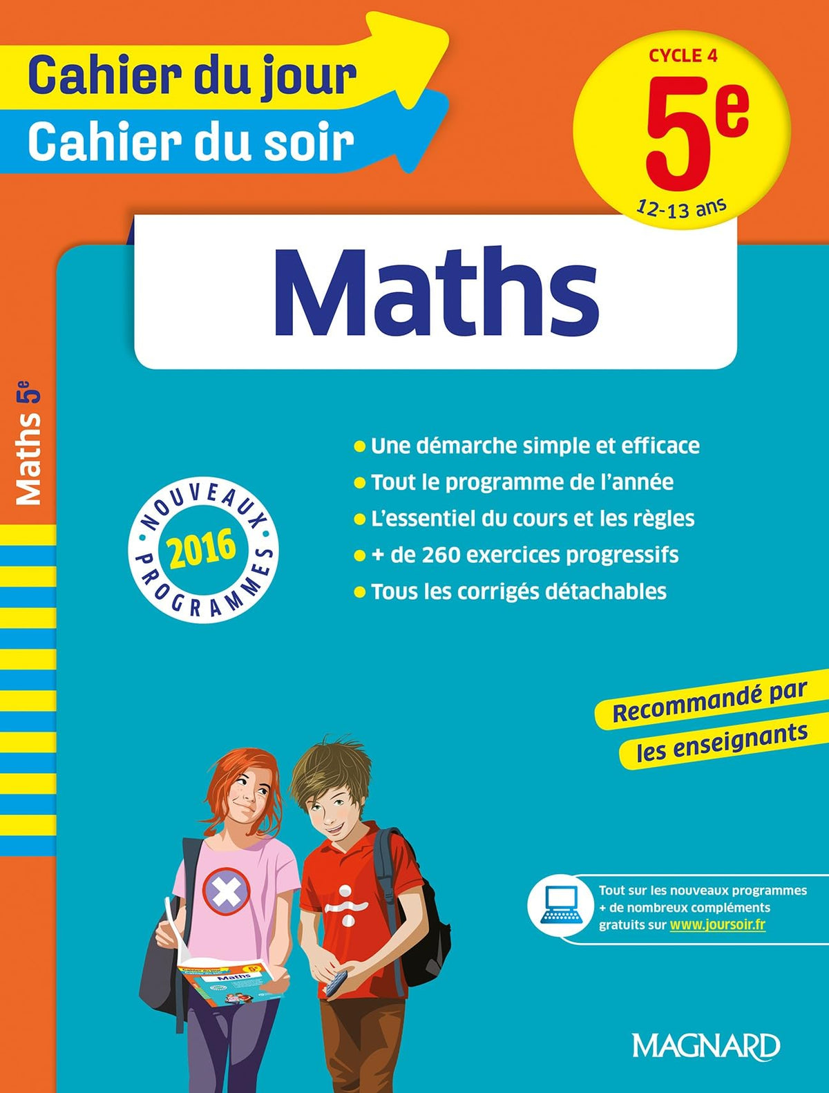 Cahier du jour/Cahier du soir Maths 5e - Nouveau programme 2016 9782210752948