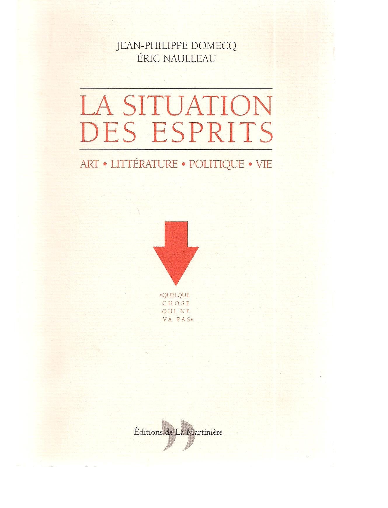 La Situation des esprits: (Art, littérature, politique, vie) 9782846751872
