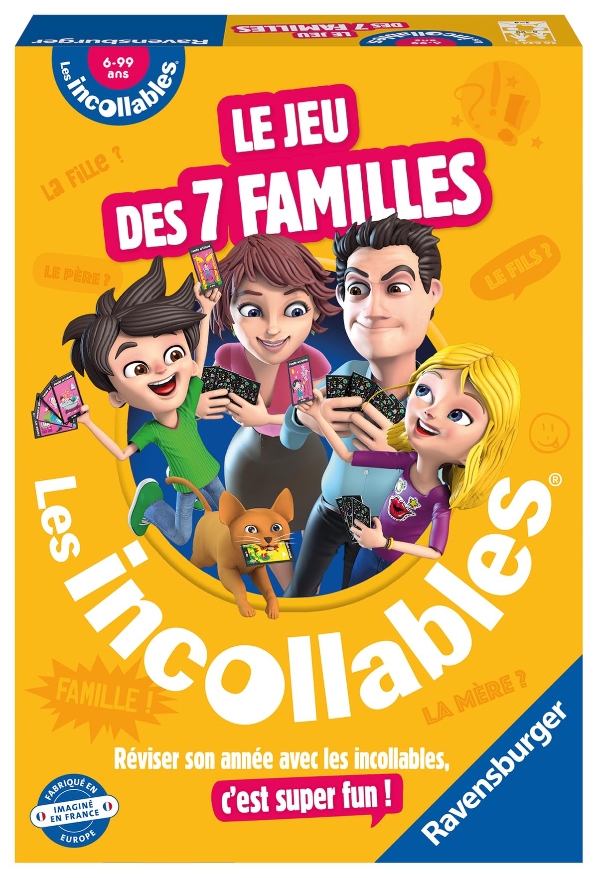 Ravensburger - Le jeu des 7 familles des Incollables - Les Incollables - Jeu de cartes - Jeu Familial - Enfant et Parents - De 2 à 4 Joueurs à partir de 6 ans - Mixte - 26624 - Version française 4005556266241