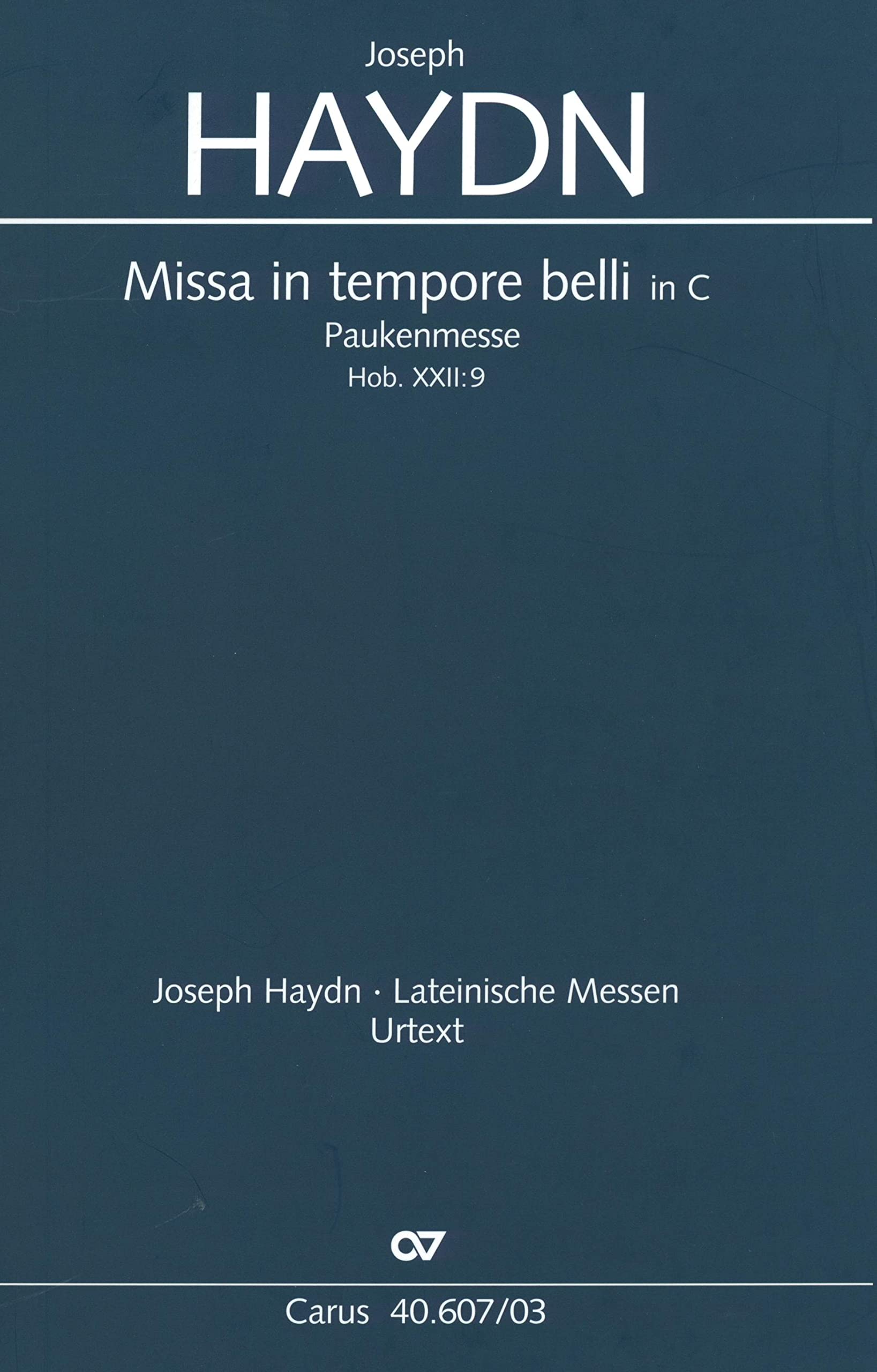Missa in Tempore Belli C-Dur Hob.XXII:9 (Pauken-Messe), Klavierauszug 9790007073152
