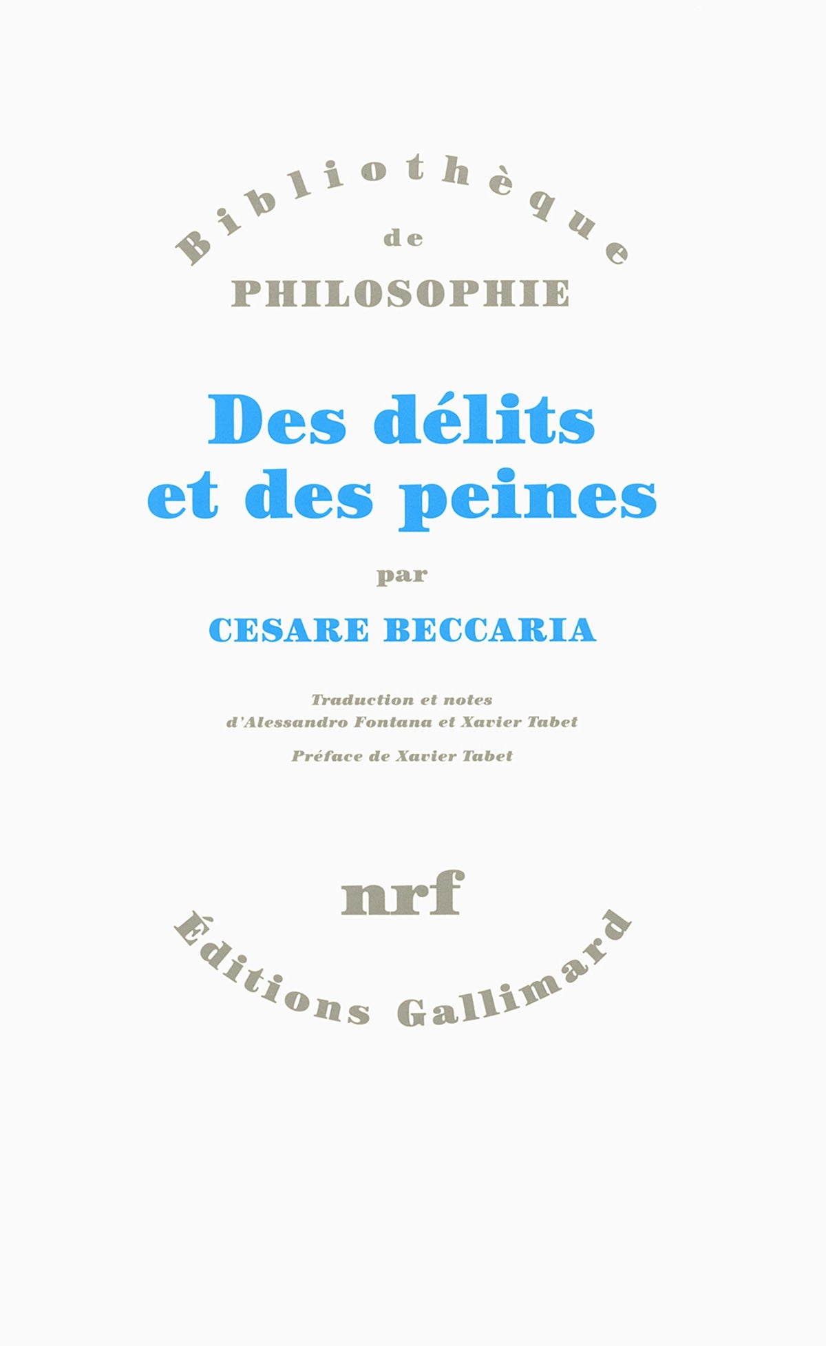 Des délits et des peines 9782070783687