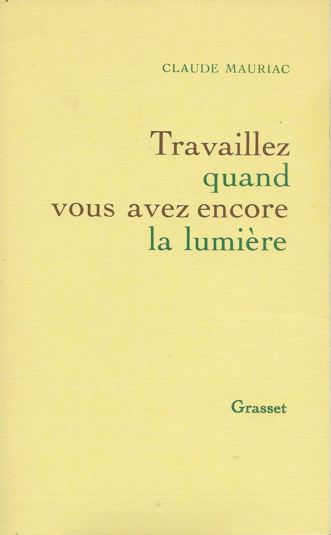 Travaillez quand vous avez encore la lumière 9782246526513