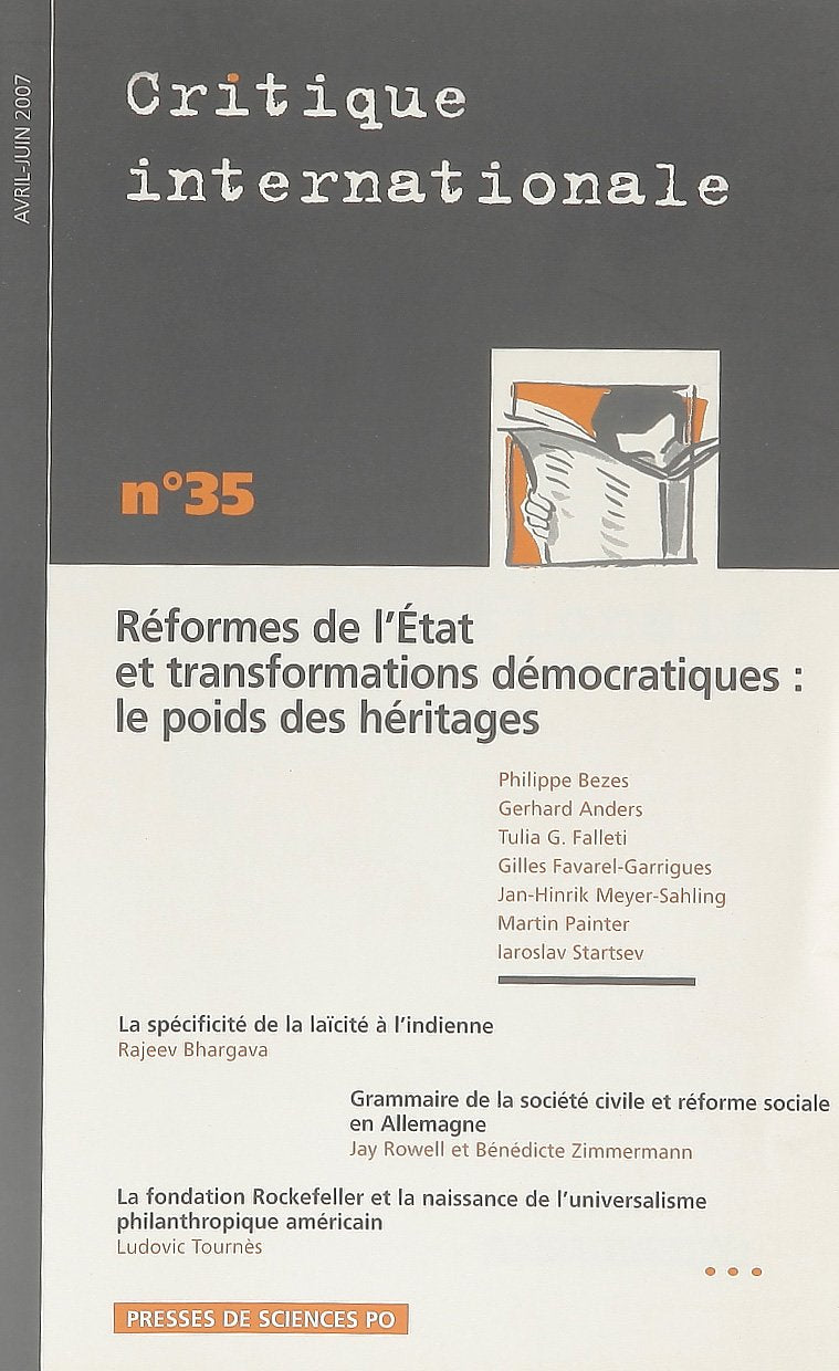 Critique internationale, N° 35 : Réformes des bureaucraties et régimes politiques 9782724630930