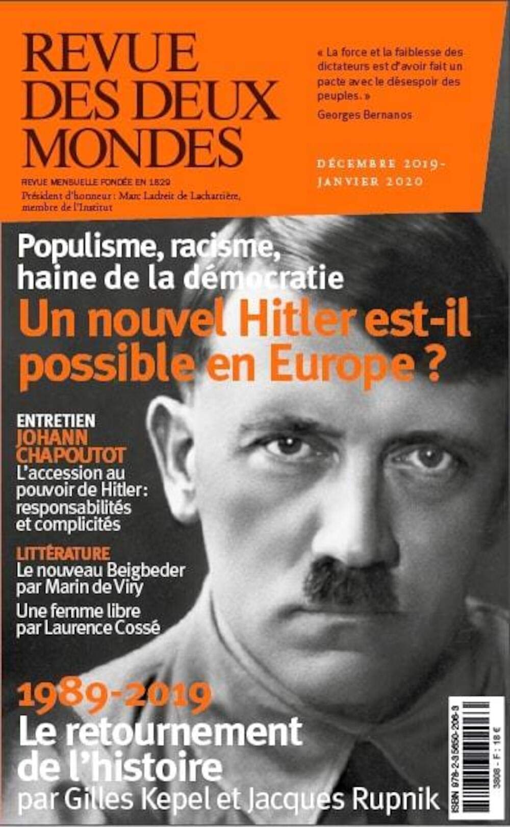Revue des Deux Mondes Décembre 2019: Hitler 9782356502063