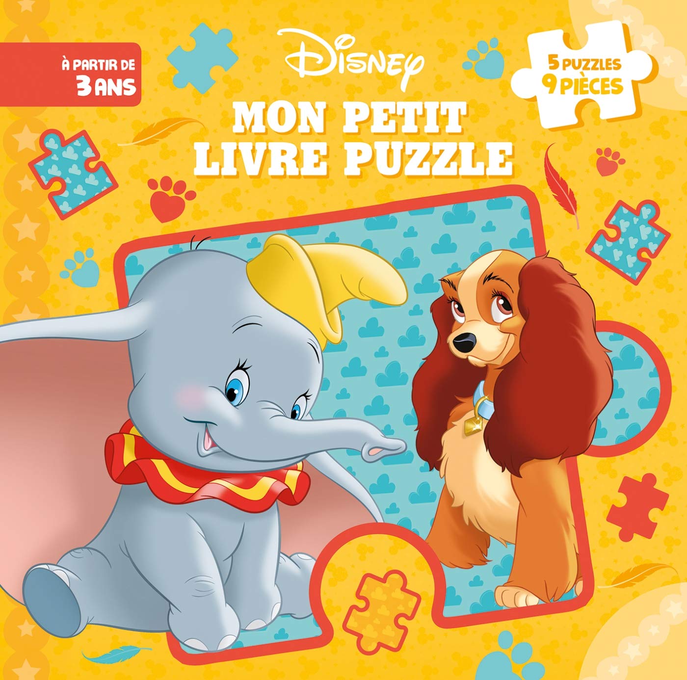 DISNEY - Mon Petit Livre Puzzle - 5 puzzles 9 pièces - Animaux 9782017073321