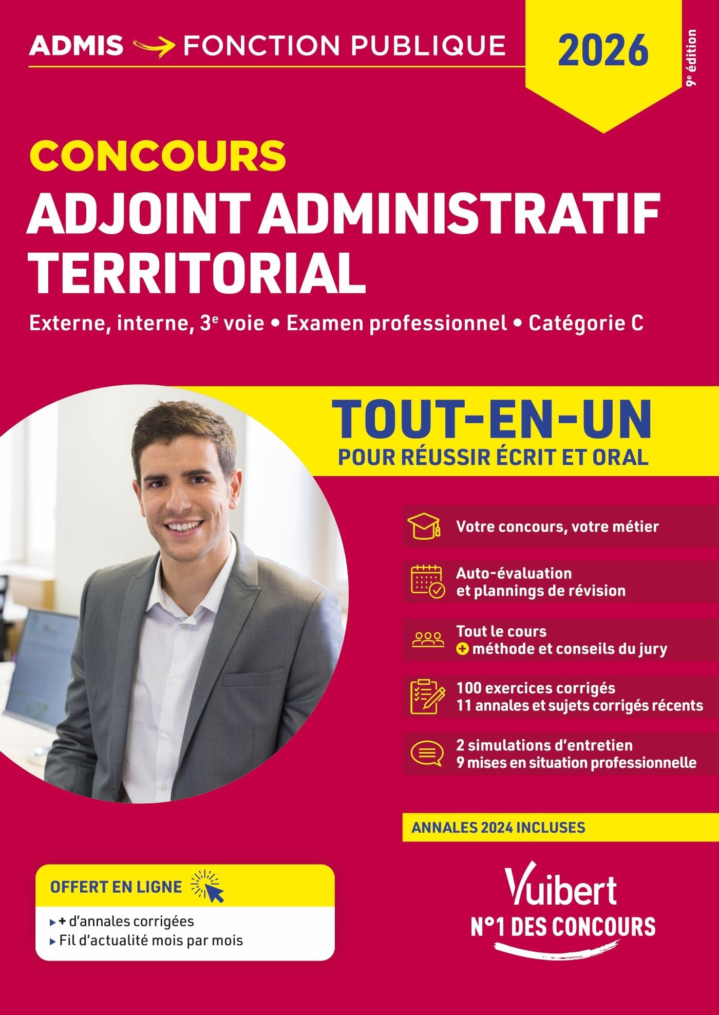 Concours Adjoint administratif territorial - Catégorie C - Tout-en-un: Concours externe, interne, 3e voie, examen professionnel 2026 9782311220773