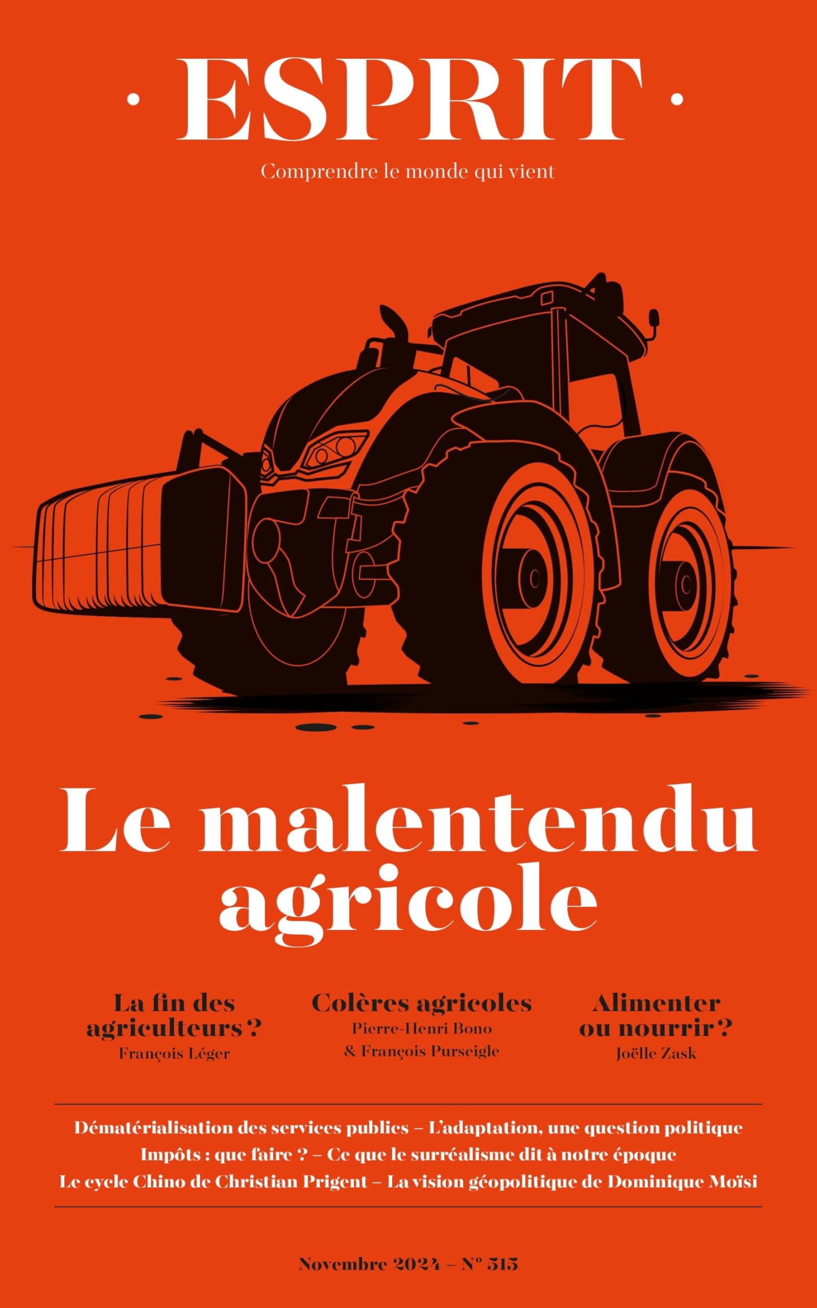 Esprit - Le malentendu agricole: Novembre 2024 9782372343145