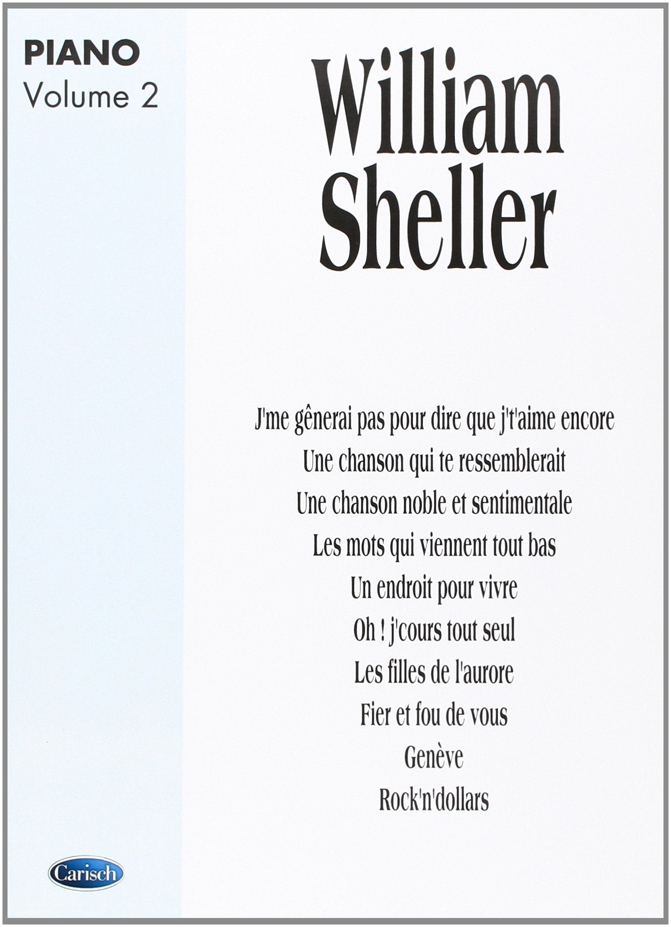 William sheller : album piano vol 2 9790231101218