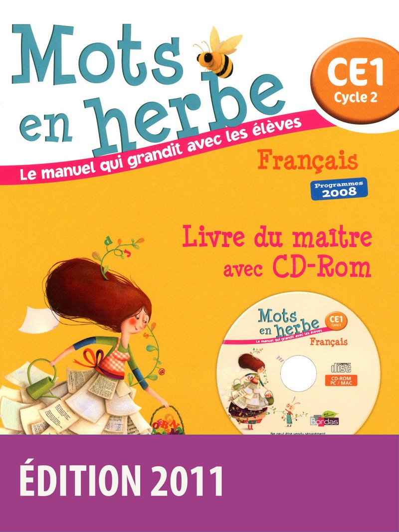 Mots en herbe CE1 • Livre du maître avec CD-Rom 9782047327708