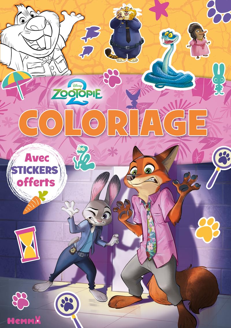 Disney Zootopie 2 - Coloriage avec stickers offerts - Livre coloriage 4 ans - Livre coloriage Zootopie - Livre coloriage Disney 9782508062124