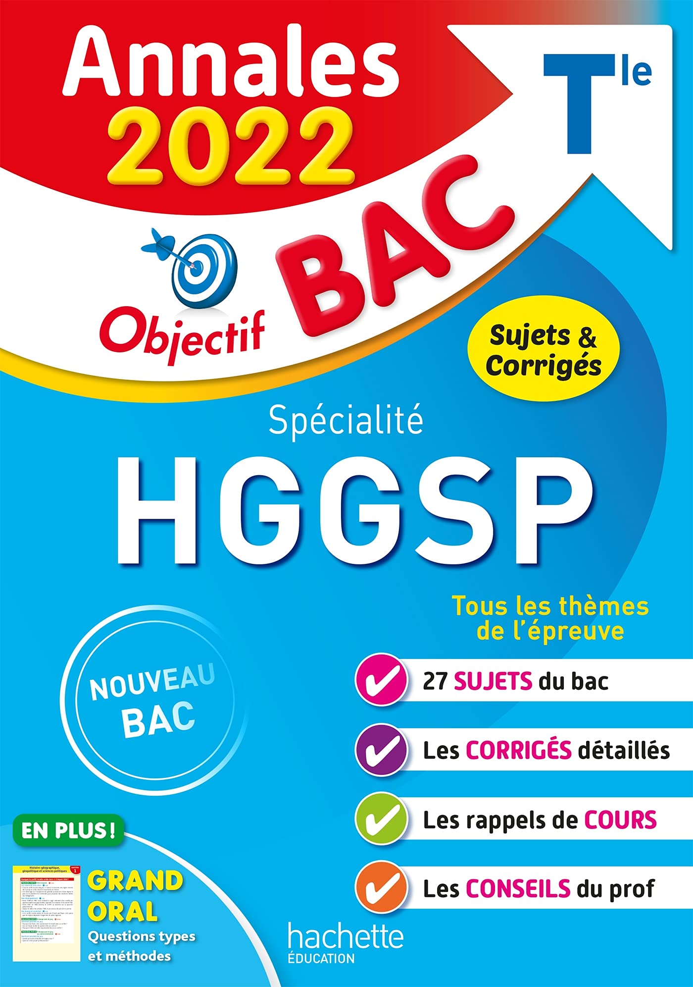 Annales Objectif BAC 2022 Spécialité Histoire-Géo 9782017151289