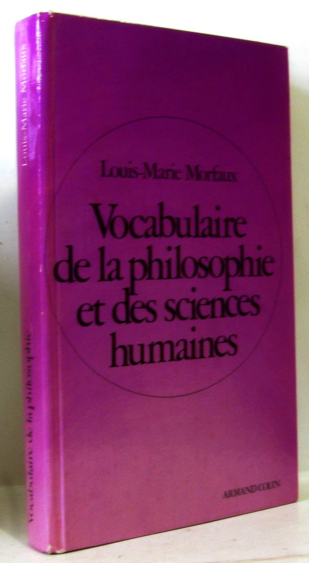 vocabulaire de la philosophie et des sciences humaines 