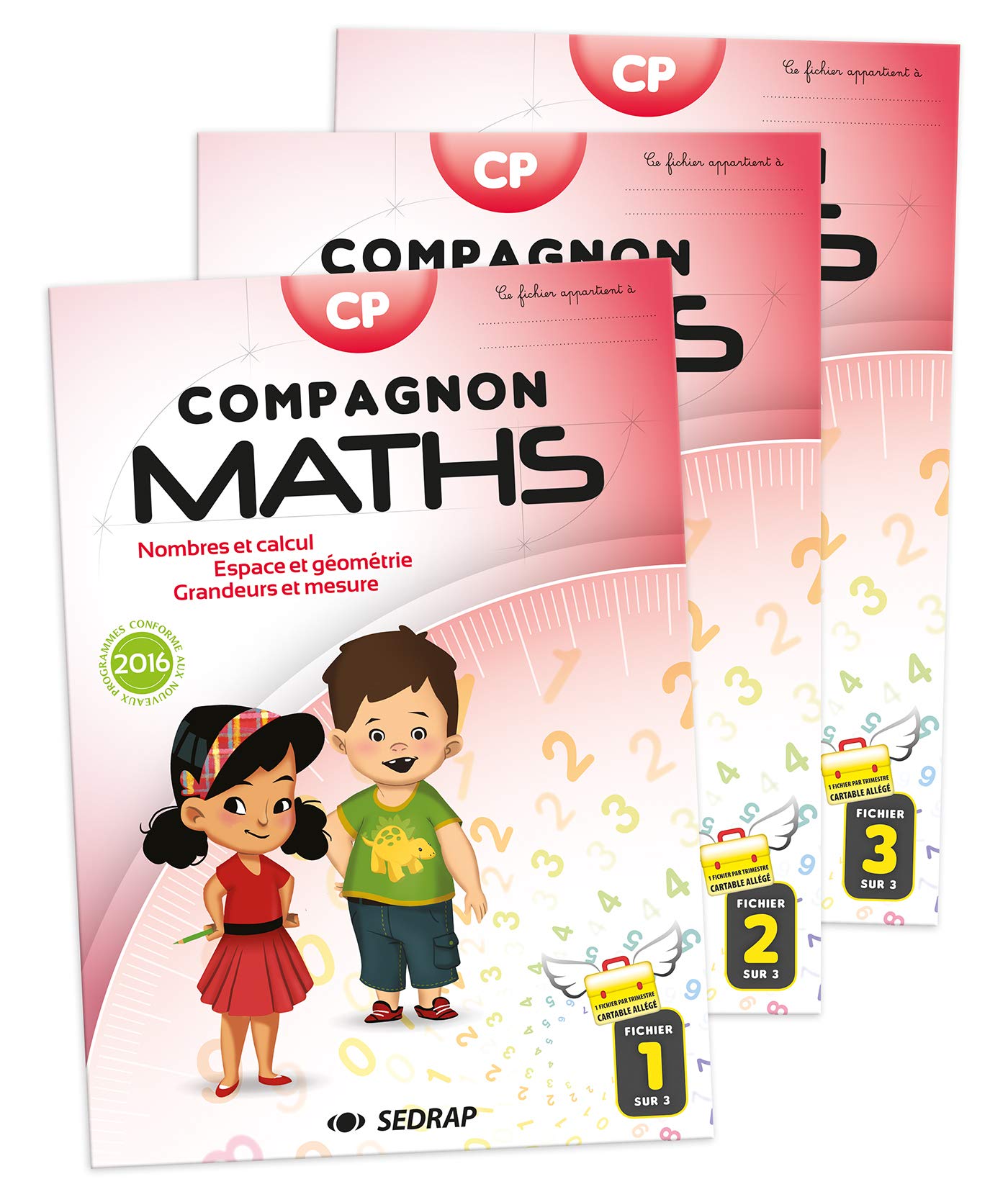 COMPAGNON MATHS CP - FICHIERS ELEVE 3 VOL EDITION 2016 9782758143512