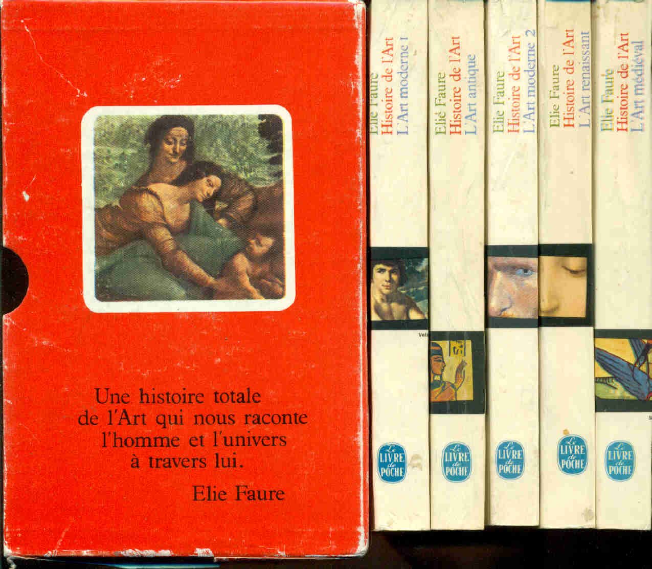 Histoire de l'art en cinq volumes. Art antique. Art médiéval. Art renaissant. Art moderne 1 et 2 