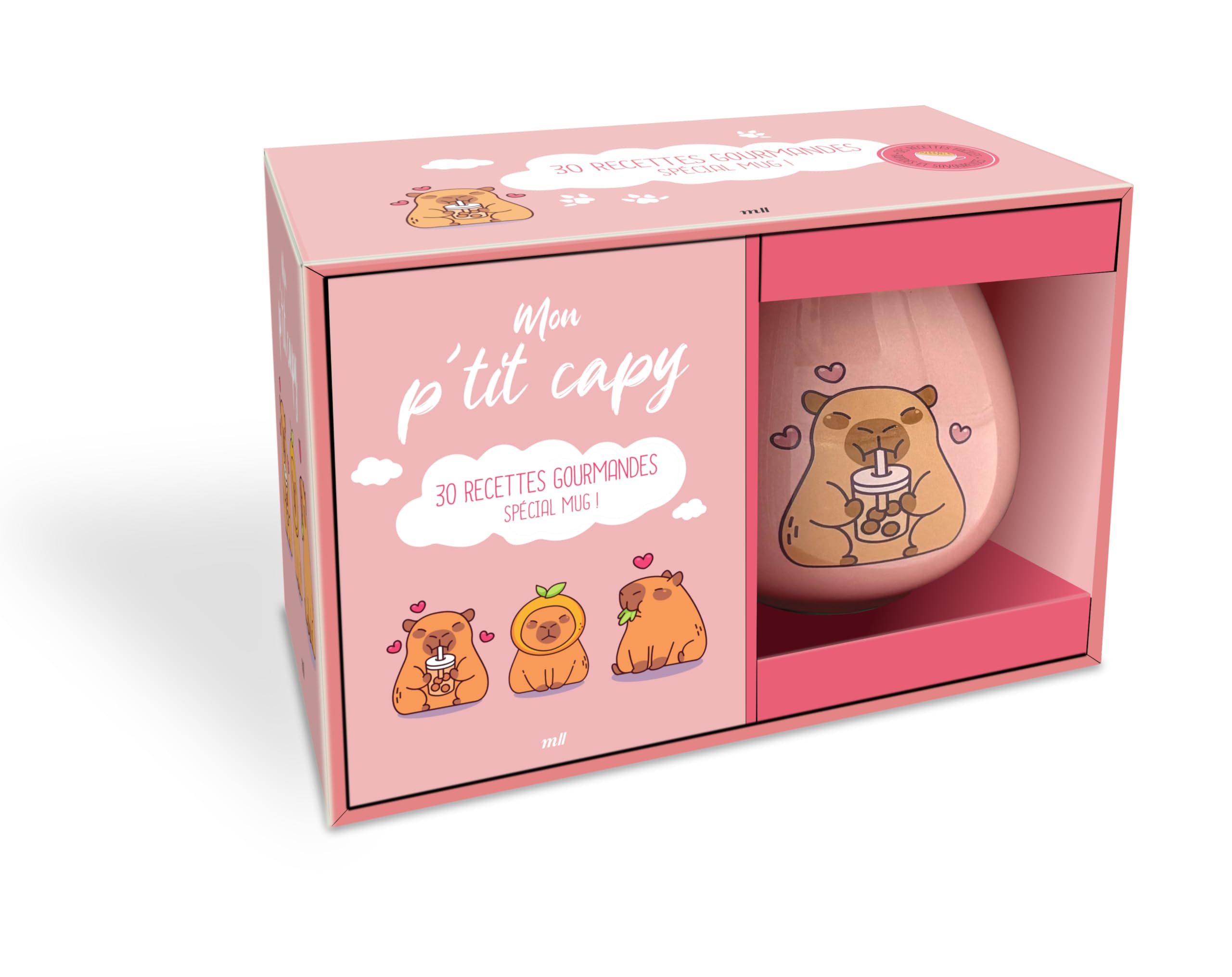 Coffret Mug - Mon p'tit capy - 30 recettes gourmandes: Un joli mug en céramique et un livre 9782383558835