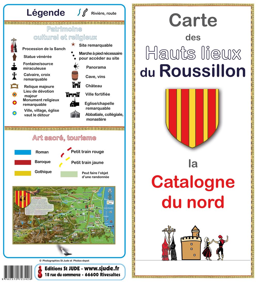 Carte des hauts-lieux du Roussillon: La Catalogne du nord 9782372723428