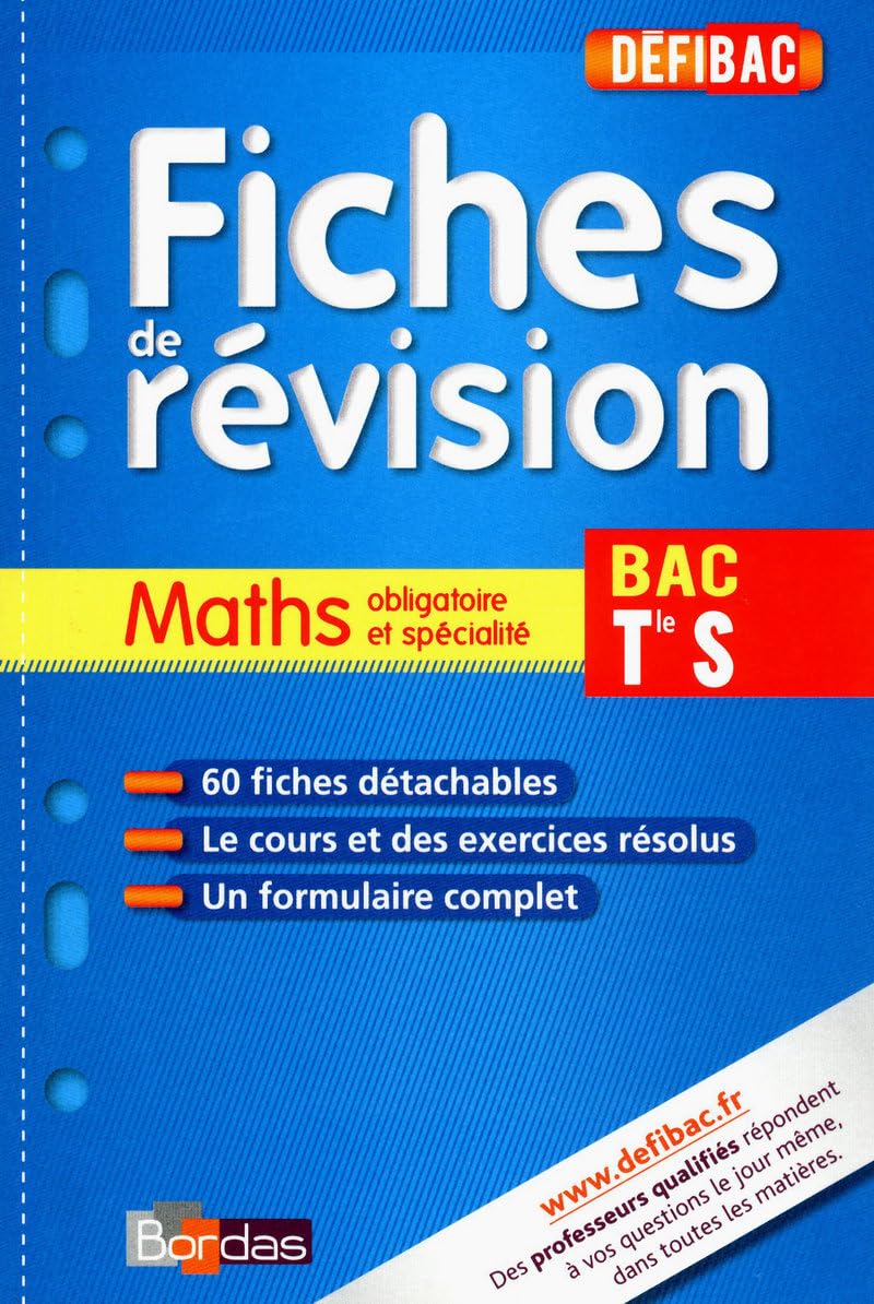 DEFIBAC FICHES MATHS TERM S 9782047316597