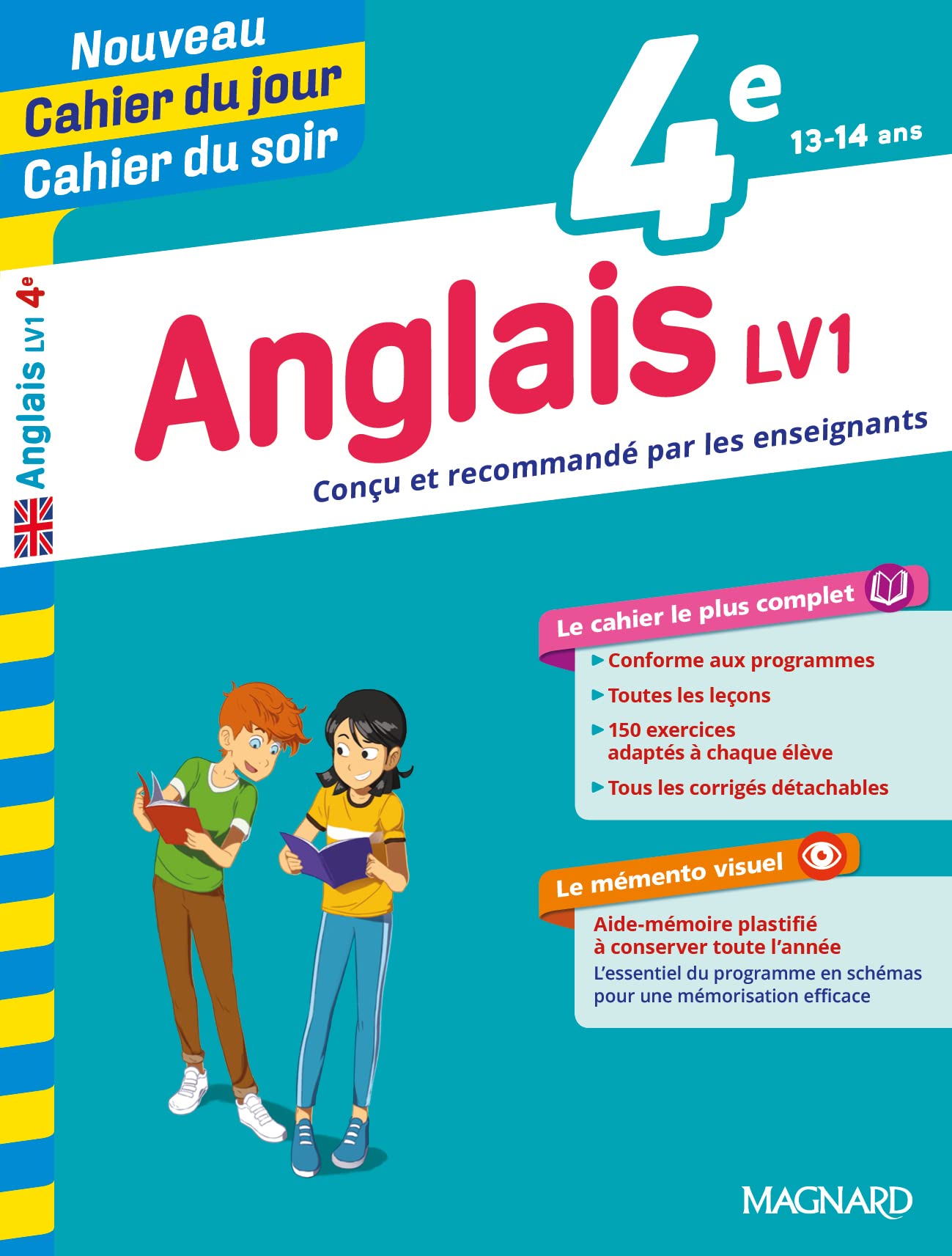 Anglais 4e - Cours, 150 exercices et aide-mémoire visuel - Nouveau Cahier du jour Cahier du soir 9782210762411