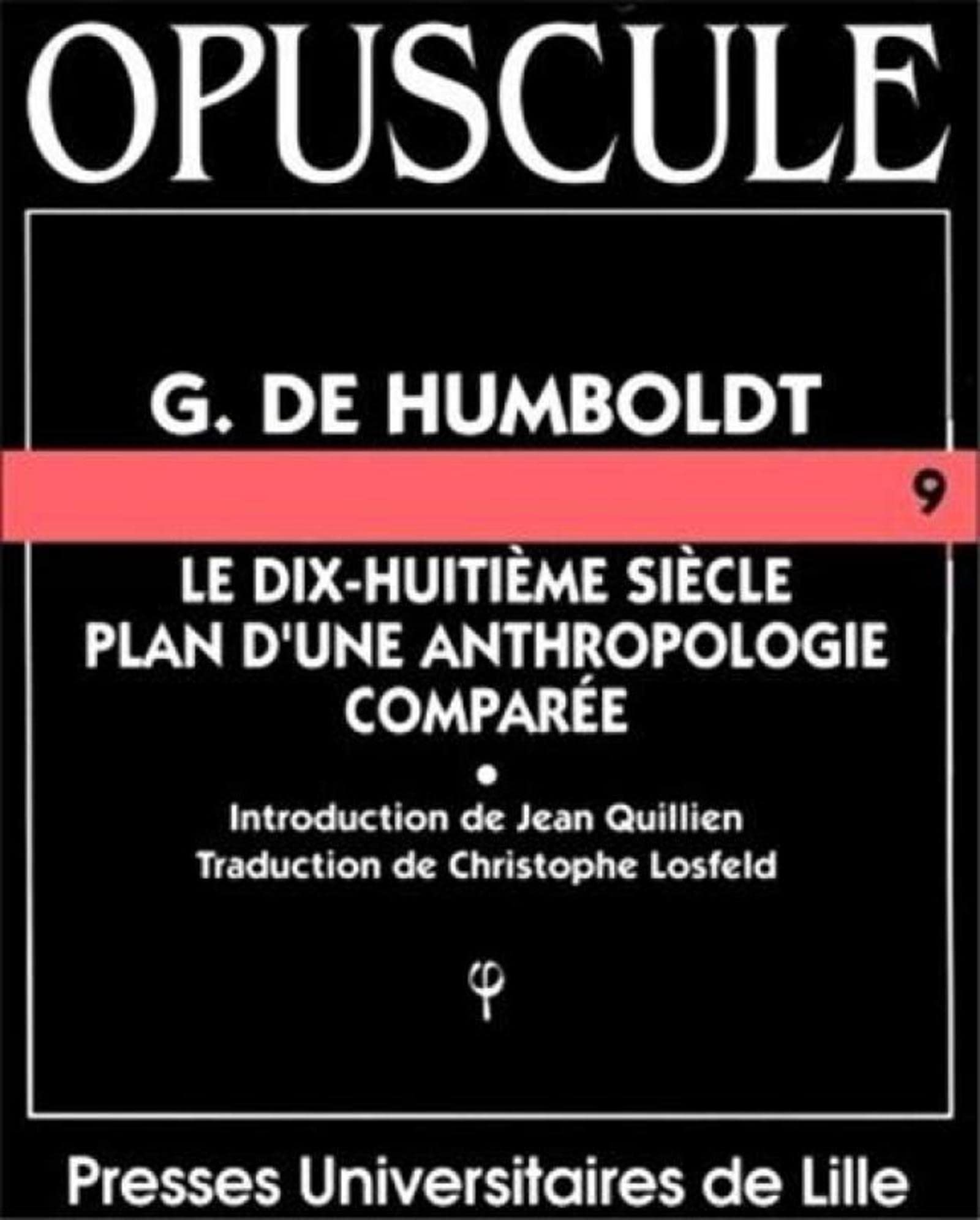 Le dix-huitième siècle : Plan d'une anthropologie comparée 9782859394622