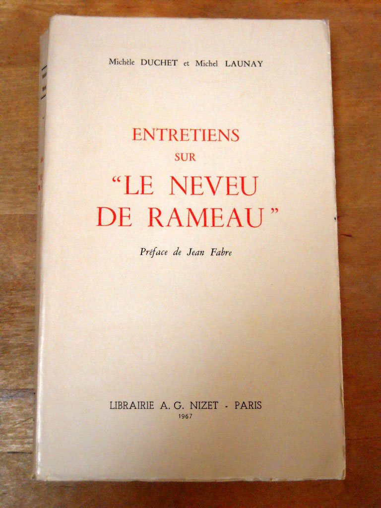 ENTRETIENS SUR LE NEVEU DE RAMEAU 9782707803306