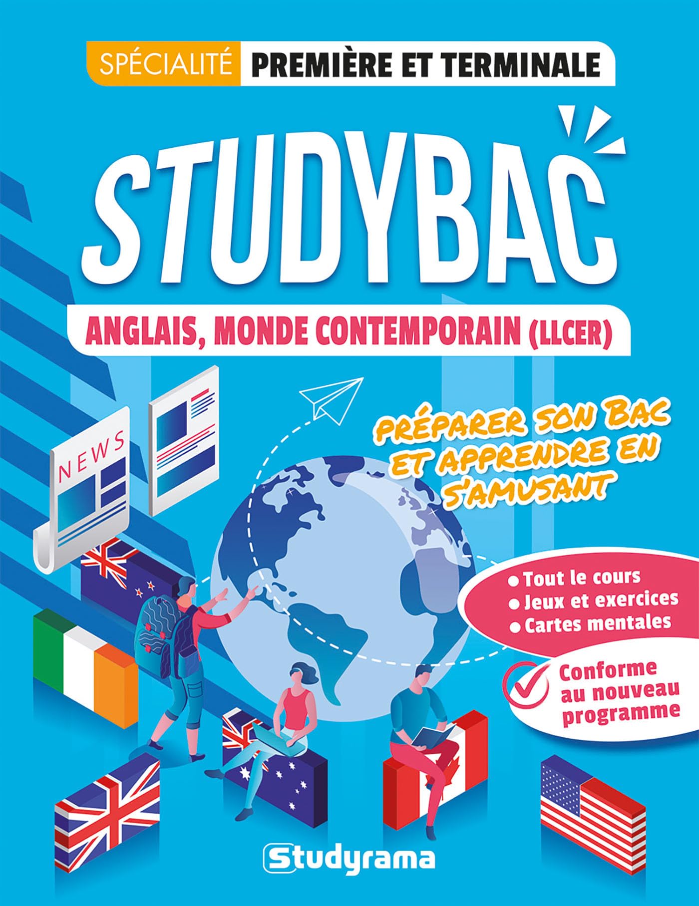 Cahier Studybac - Anglais, Monde contemporain _ première et terminale - spécialité: Préparer son Bac et apprendre en s'amusant 9782759046782