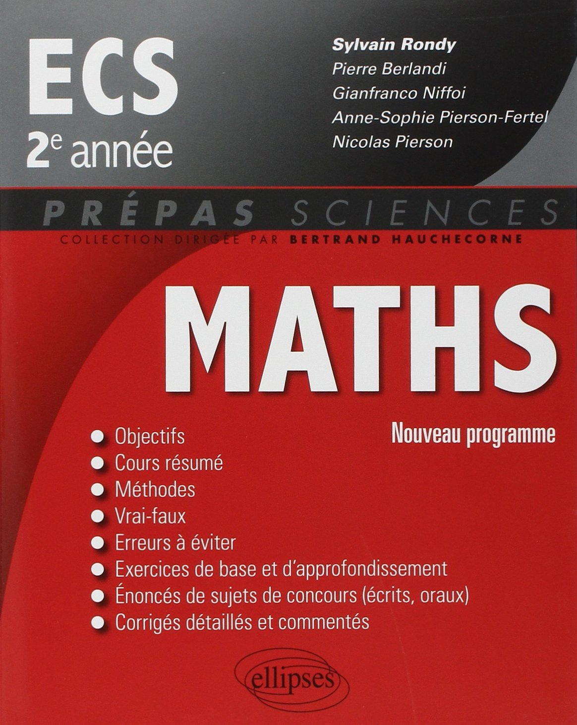 Maths ECS 2e Année Programme 2014 9782340000179