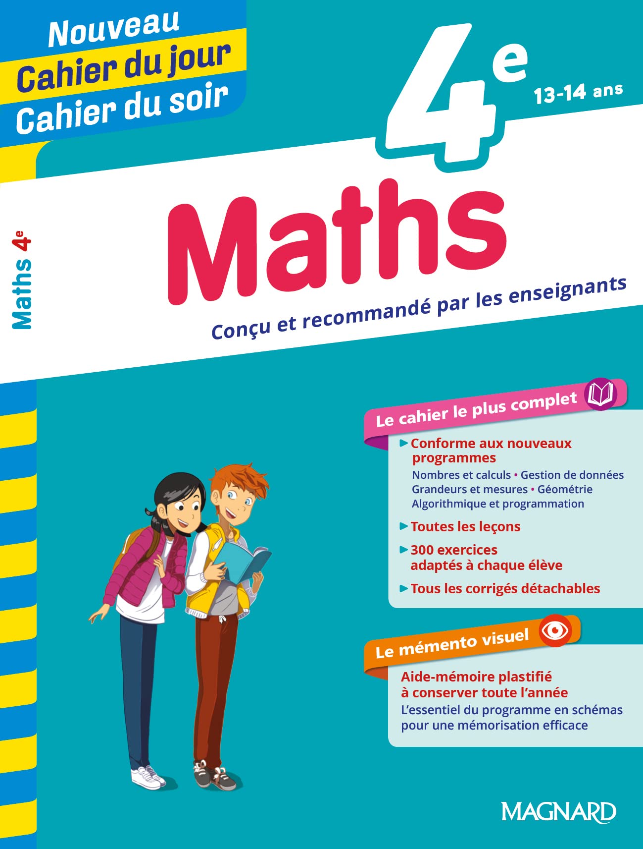 Maths 4e - Cahier du jour Cahier du soir 9782210762374
