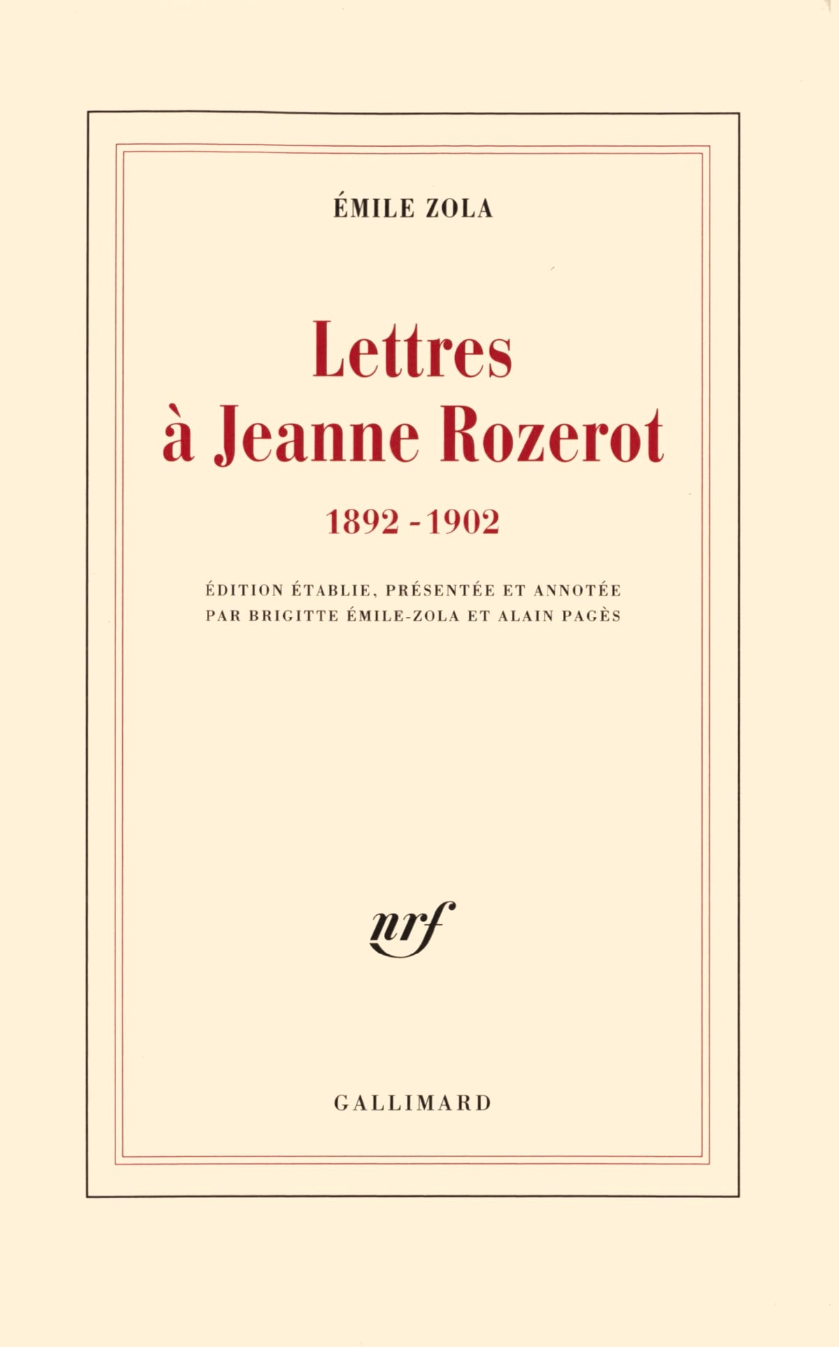 Lettres à Jeanne Rozerot: (1892-1902) 9782070771844
