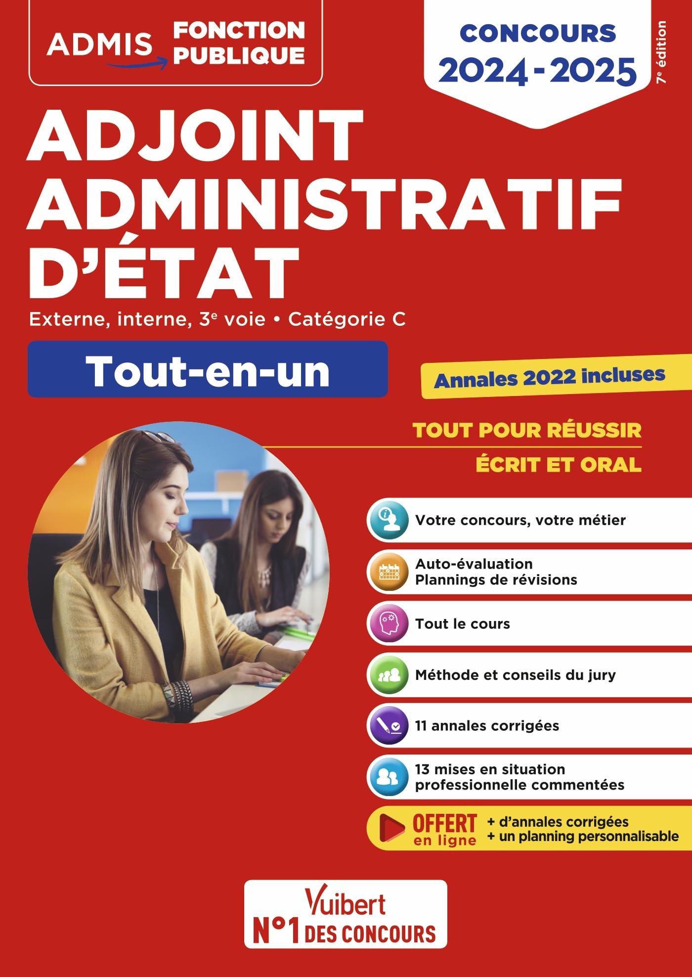 Concours Adjoint administratif d'État - Catégorie C - Tout-en-un: Concours 2024-2025 9782311216240