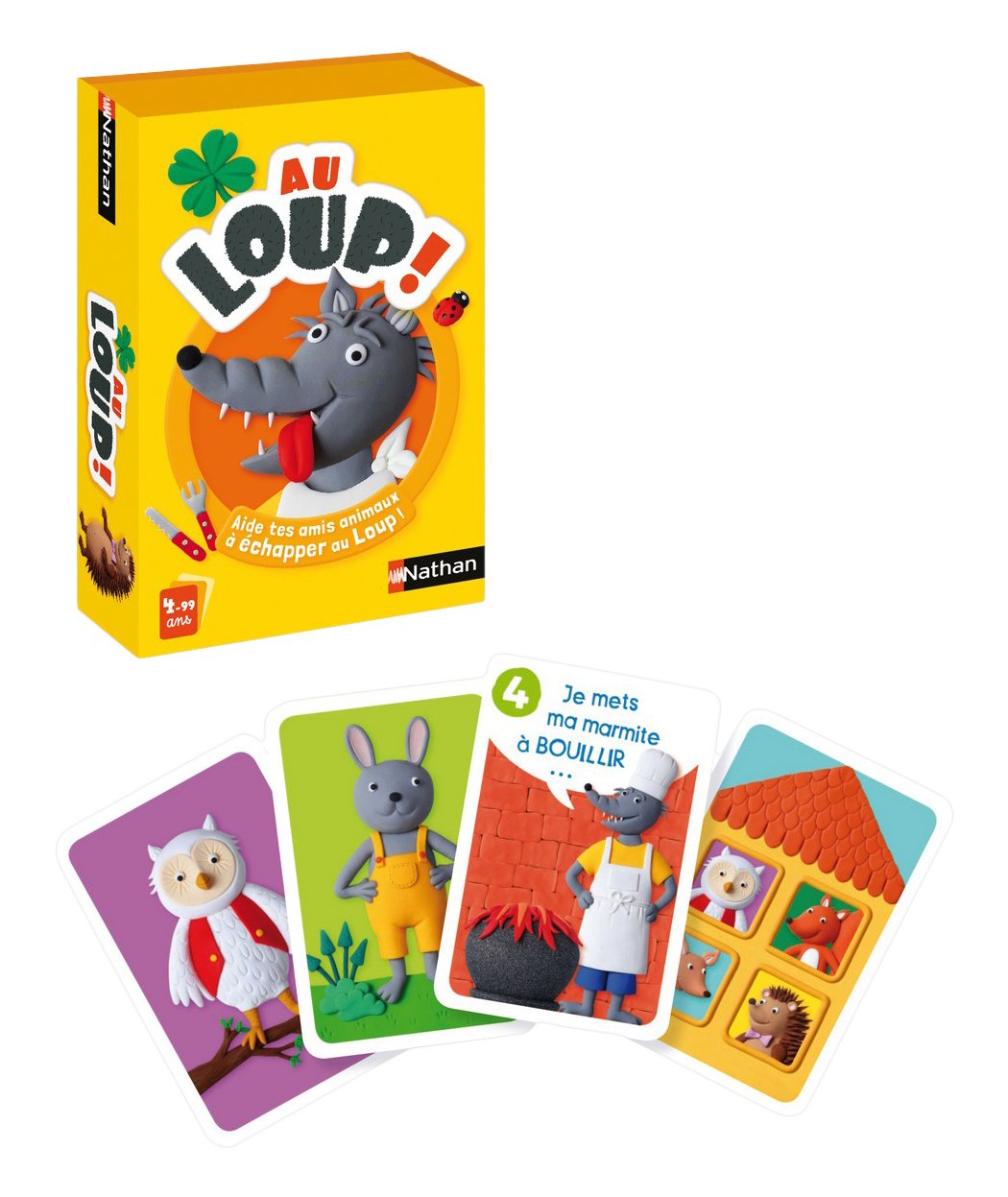 Nathan - Au loup - Jeu de cartes pour enfant dès 4 ans - Jeu de Stop ou encore de 1 à 4 joueurs 31497 8410446314975