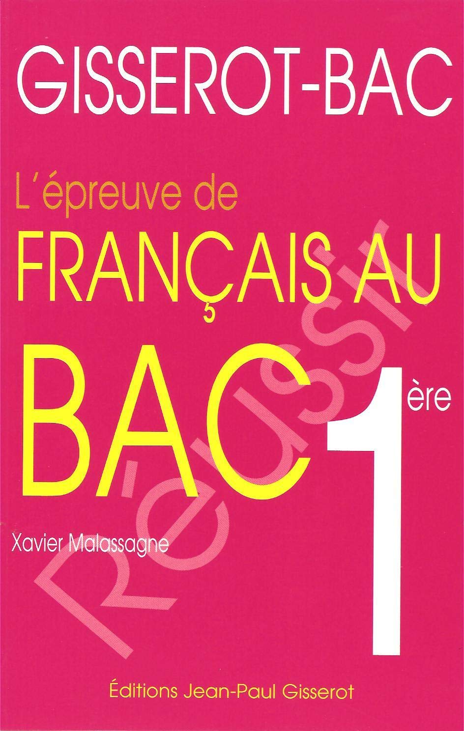 Français au Bac (l'Epreuve de) 9782877478922