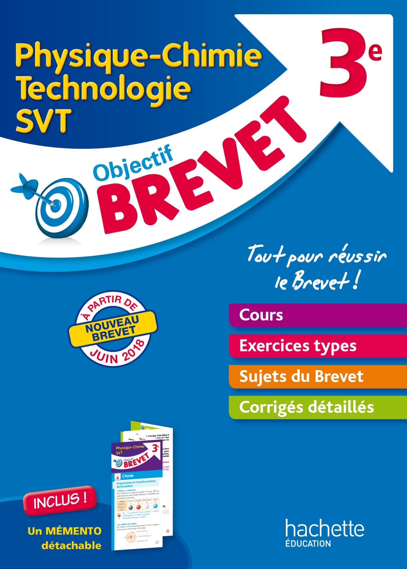 Objectif brevet - l'epreuve de physique-chimie-svt-technologie + dépliant 9782017016090