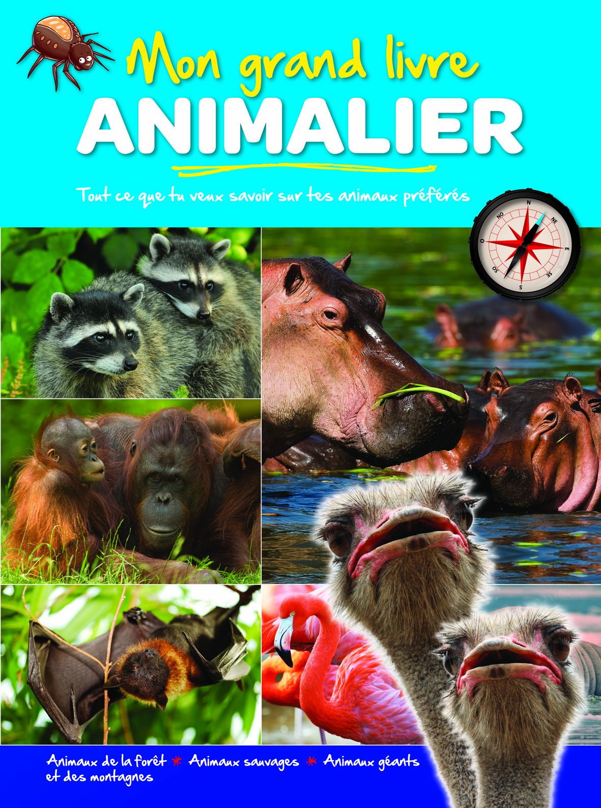 Mon grand livre animalier animaux de la ferme animaux sauvages géants: Tout ce que tu veux savoir sur tes animaux préférés 9789461514585