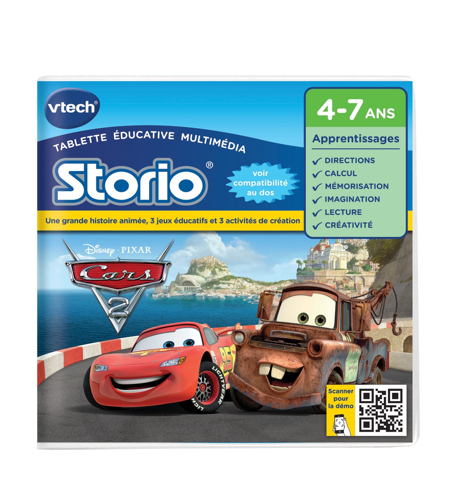VTech - 230105 - Storio 2 et générations suivantes - Jeu éducatif - Cars 2 - Version FR 3417762301059