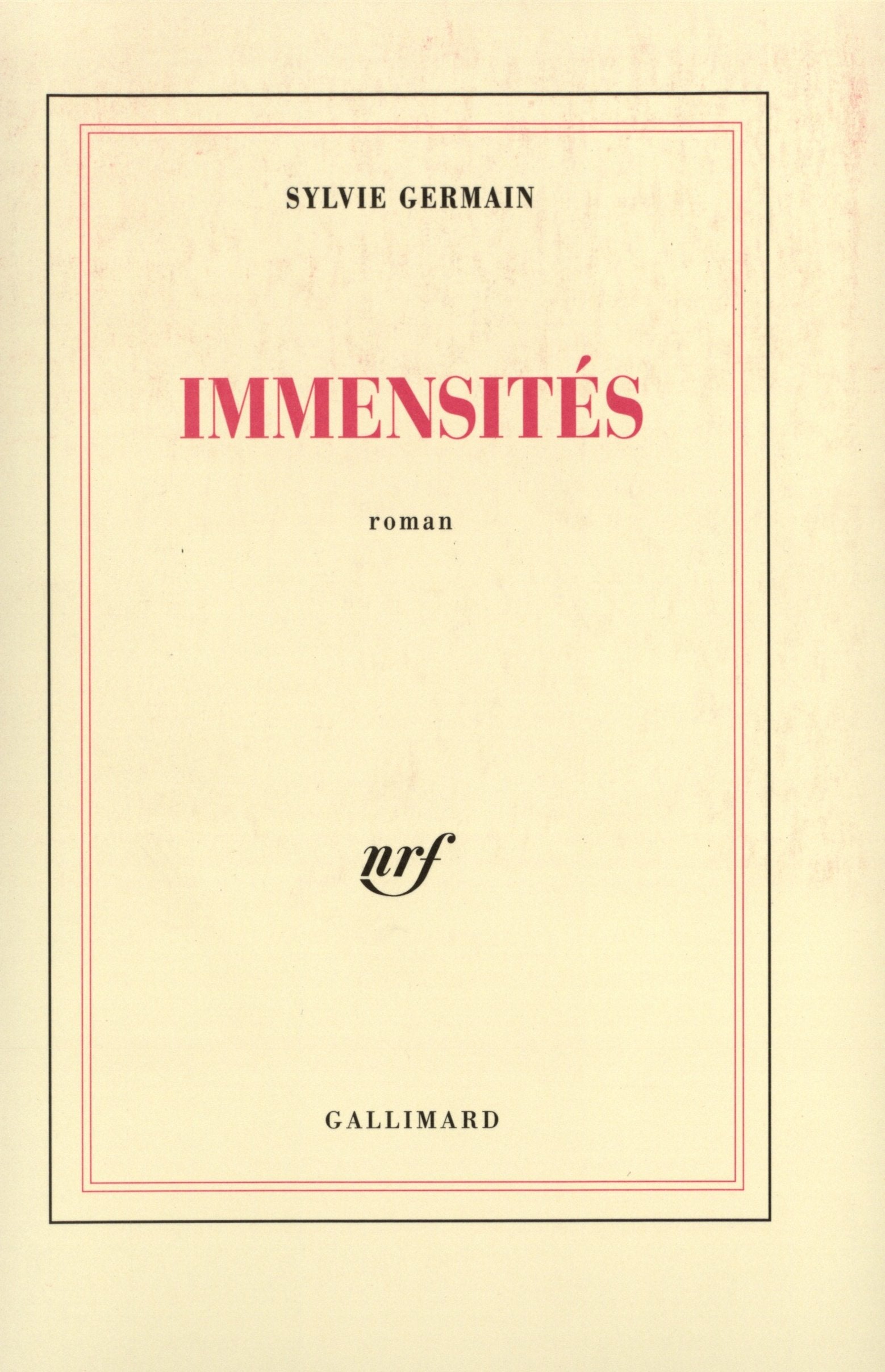 Immensités 9782070736430