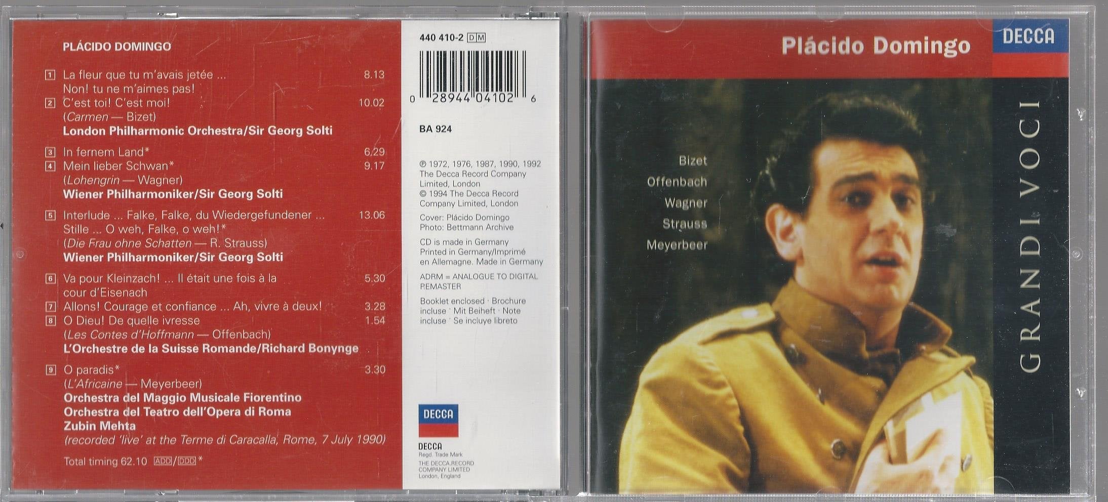 P Domingo-Grandi Voci 0028944041026