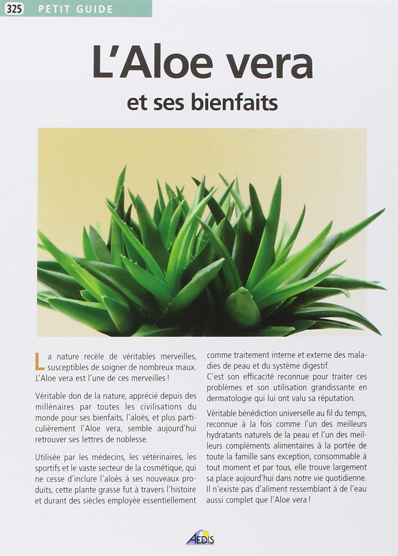 PG325 - L'Aloe vera et ses bienfaits 9782842596446