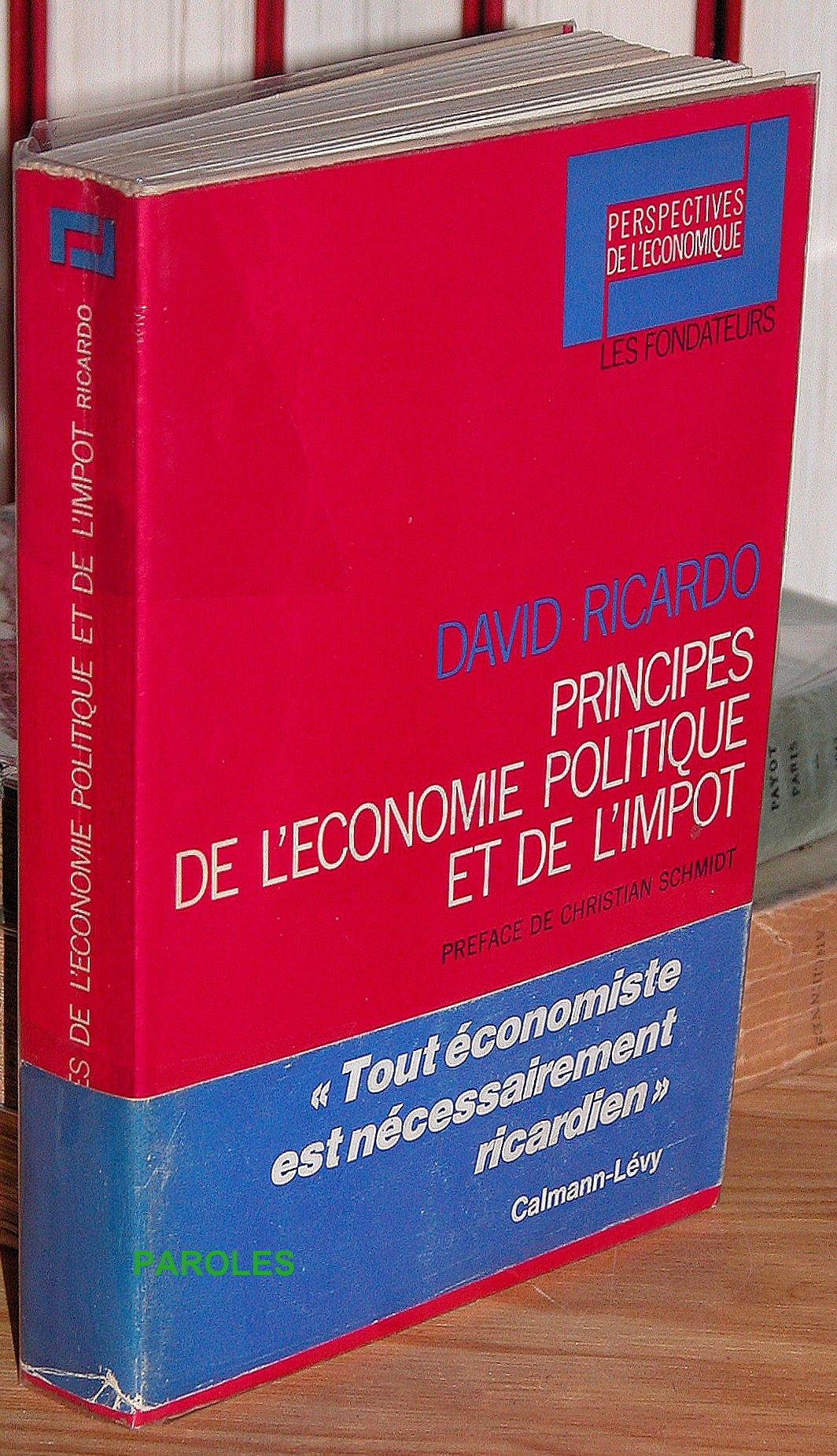 PRINCIPES DE L'ECONOMIE POLITIQUE ET DE L'IMPOT 