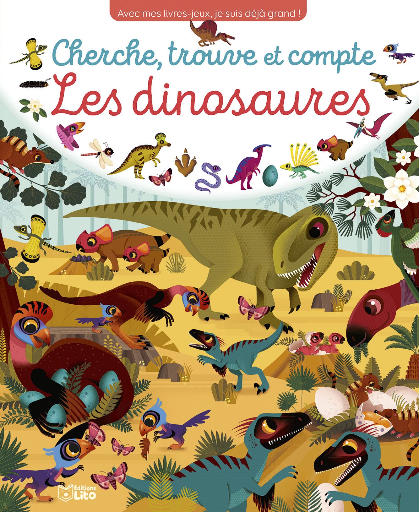 Cherche, trouve et compte - Les dinosaures 9782244303703