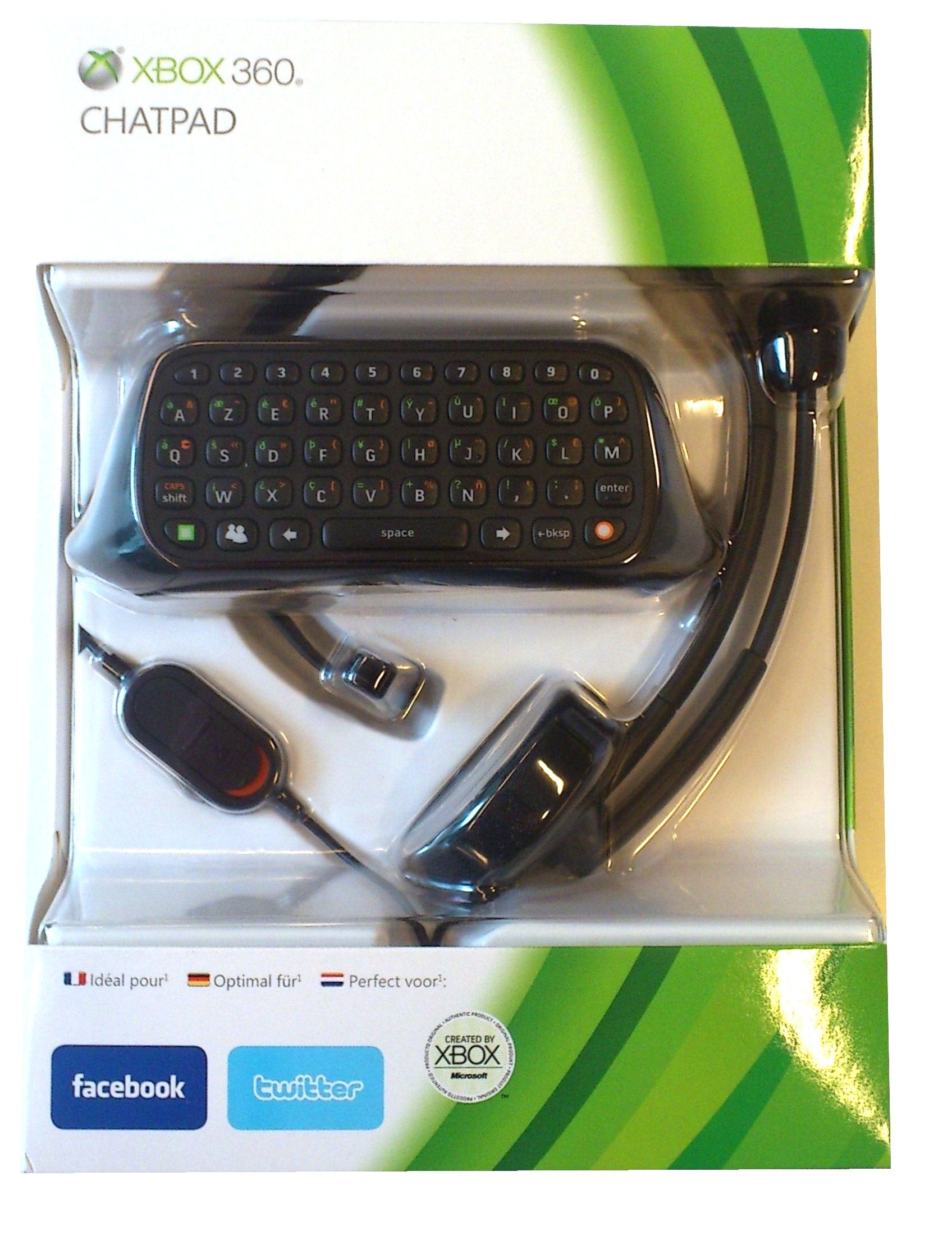 Clavier messenger ChatPad noir pour Xbox 360 (Clavier vendu seul , sans manette) + casque 3700173210875