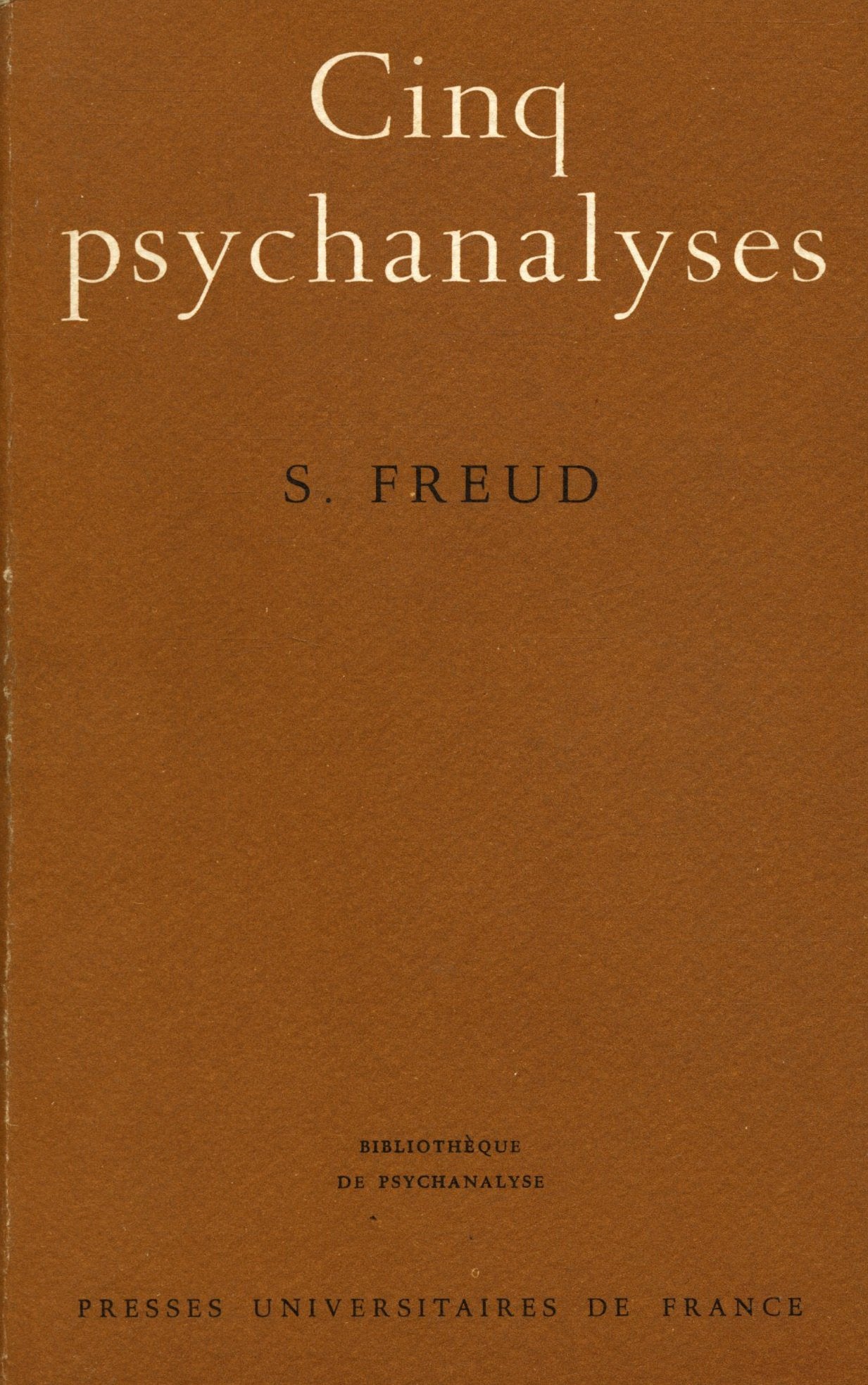 Cinq psychanalyses / Freud, Sigmund / Réf: 22067 