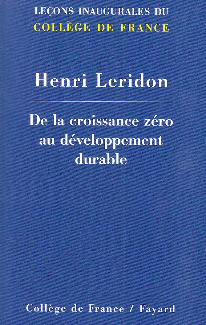De la croissance zéro au développement durable 9782213644141