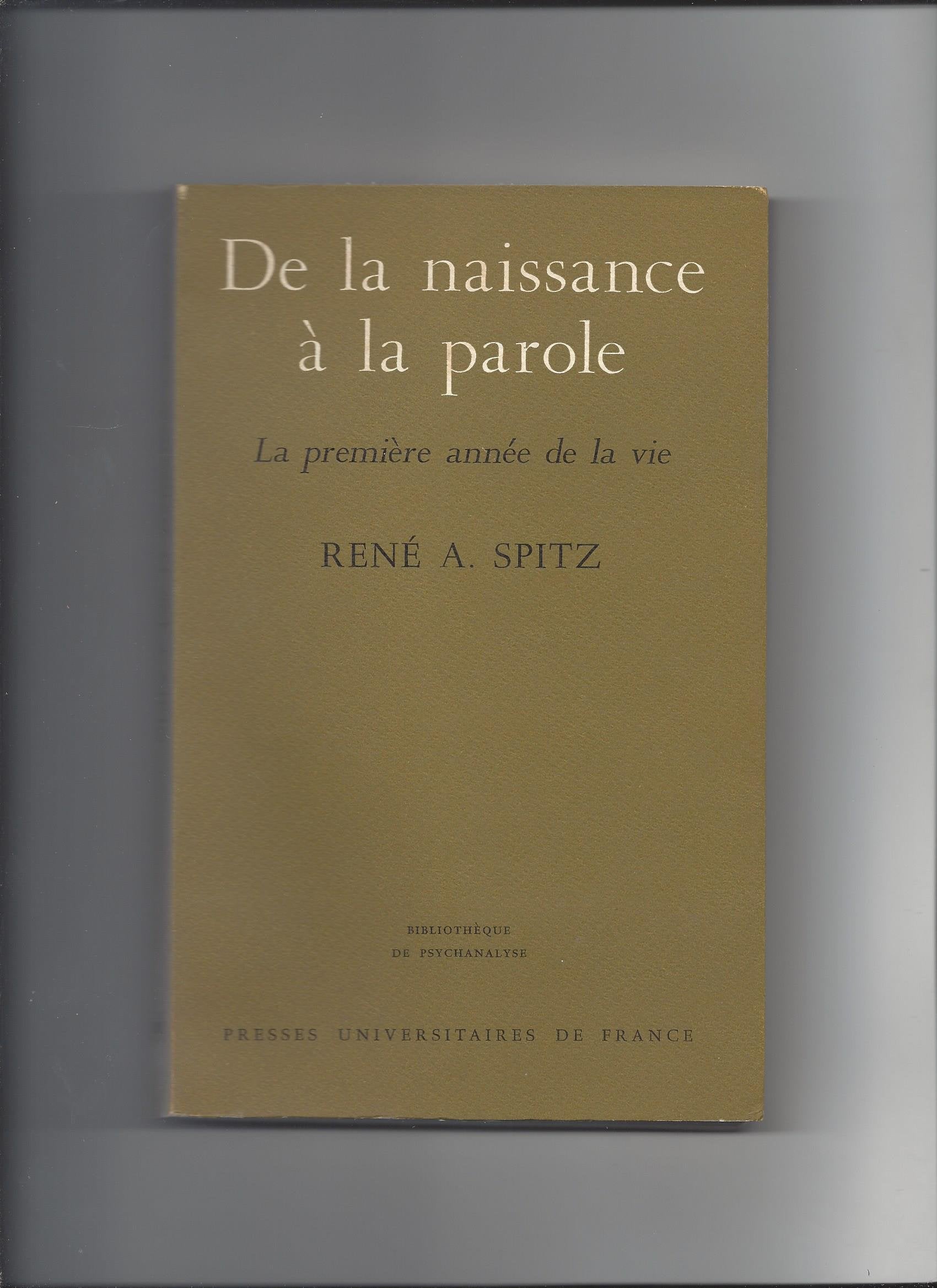 De la naissance à la parole. La première année de la vie 